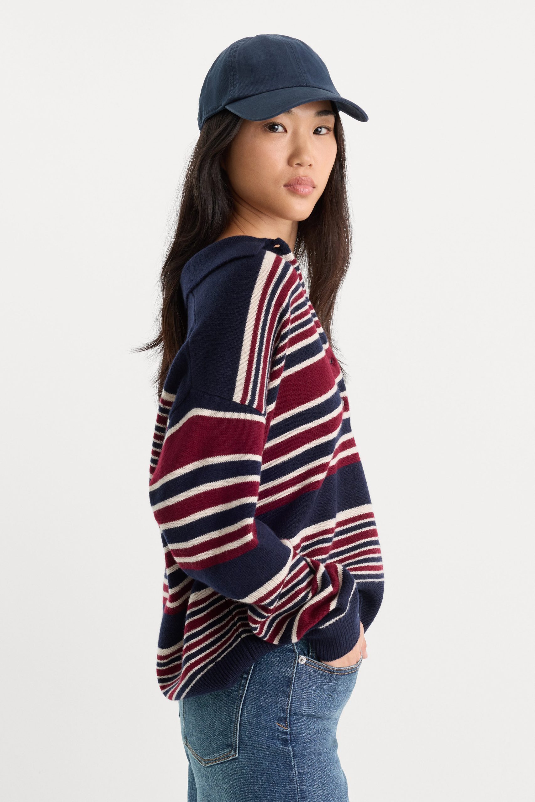 THE OVERSIZED RUGBY SWEATER | MULTI STRIPE - Image 3