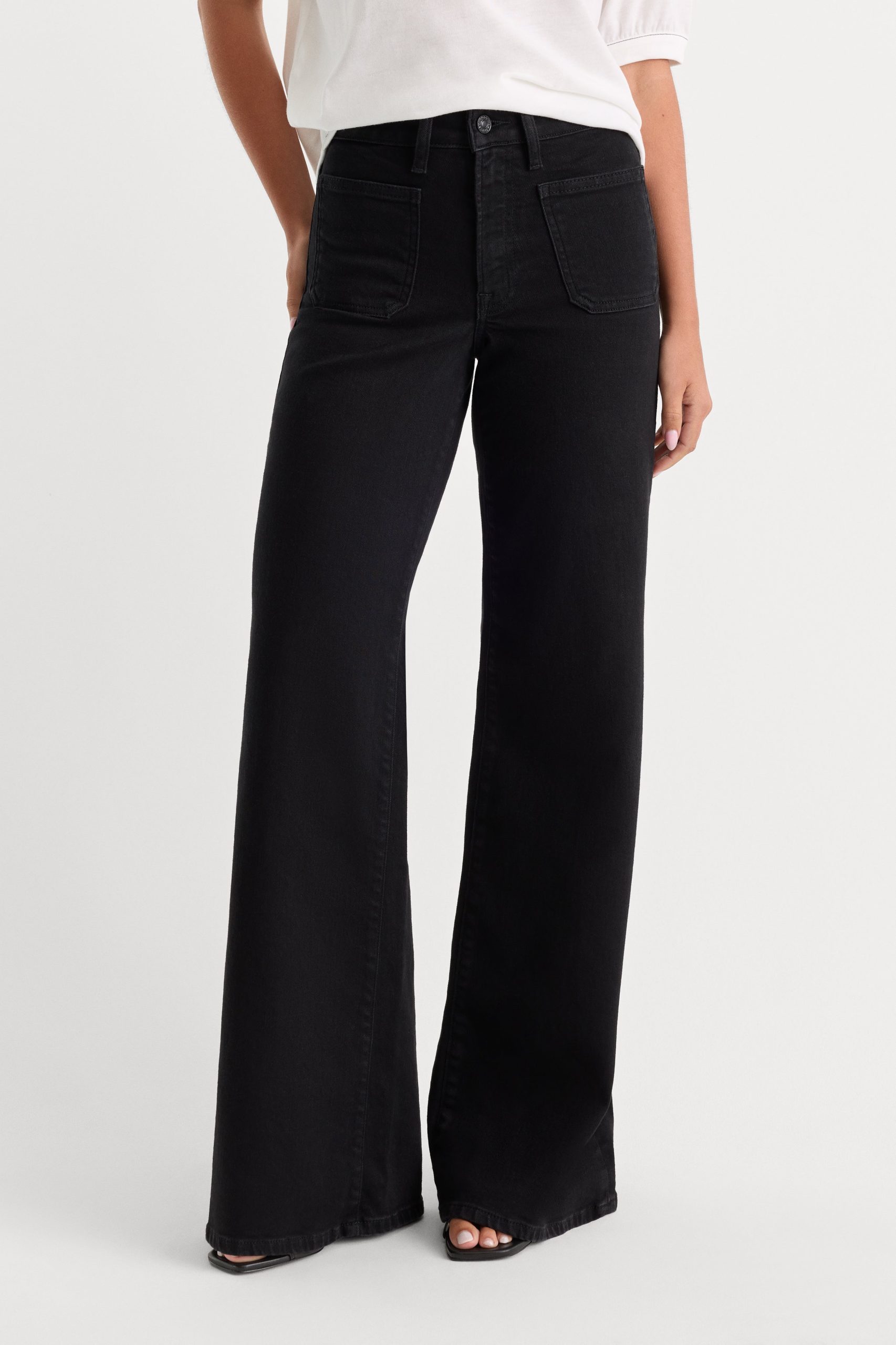SOFT TECH GOOD PETITE PALAZZO JEANS|BLACK001