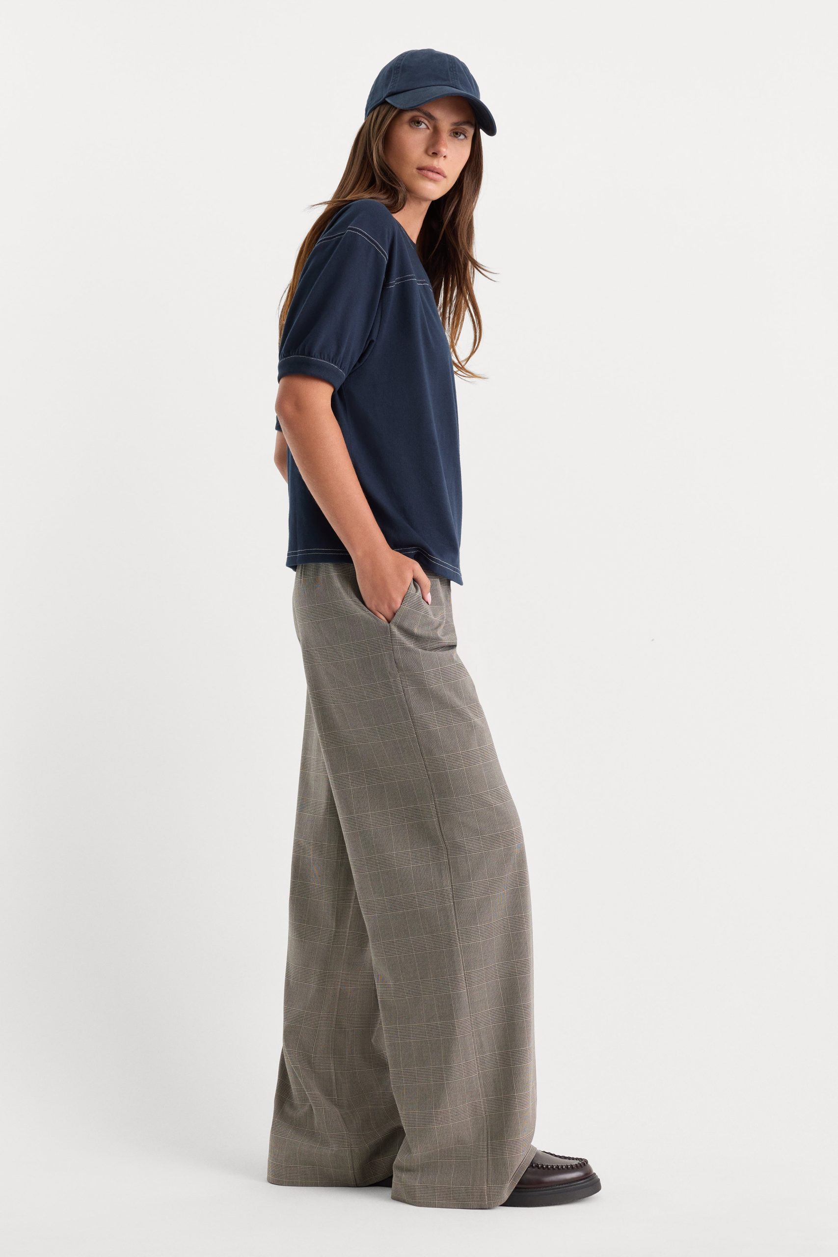 THE PLAID PULL ON TROUSER | MINI PLAID - Image 3