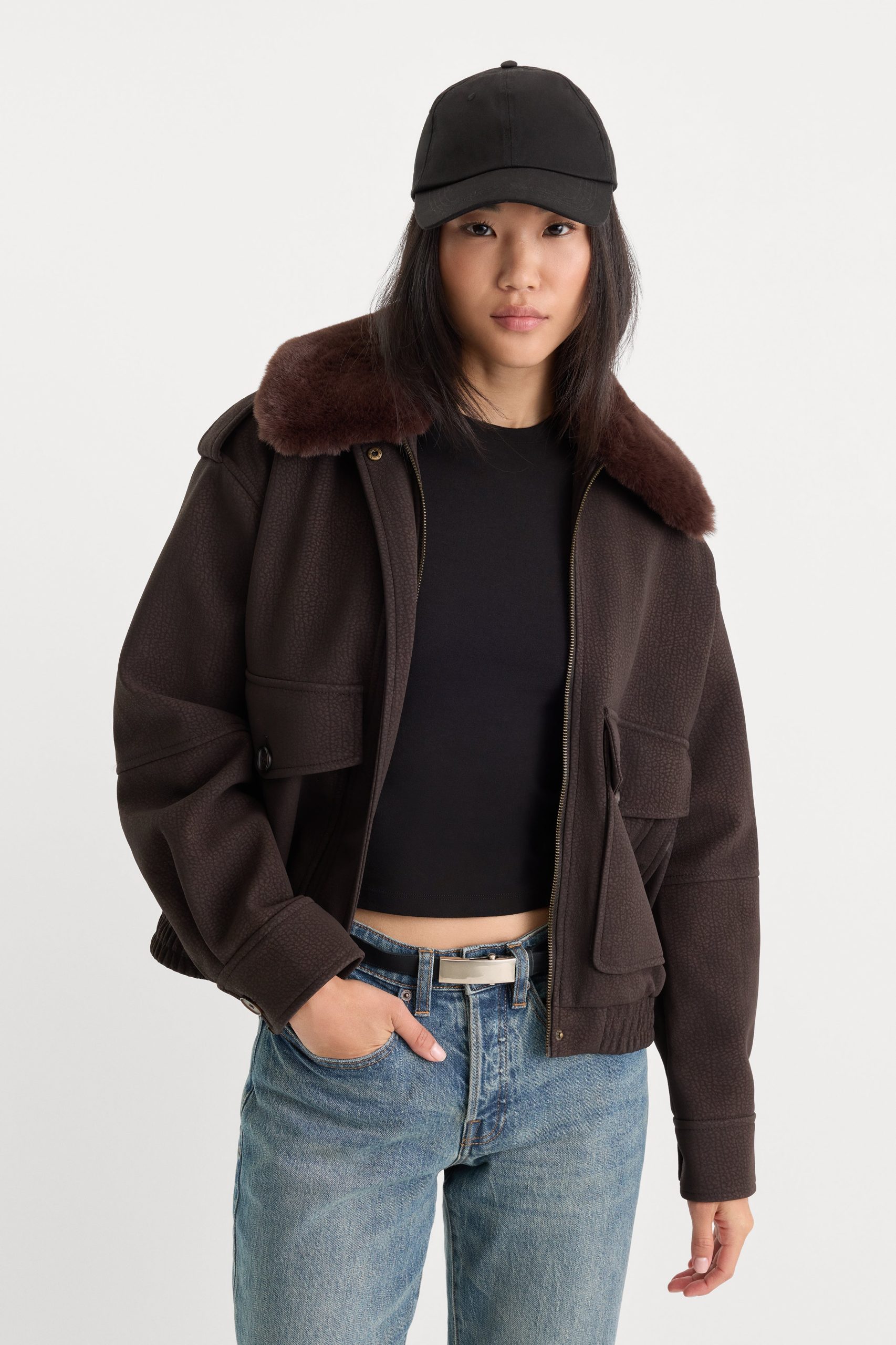 THE BETTER THAN LEATHER BOMBER JACKET | ESPRESSO - Image 2