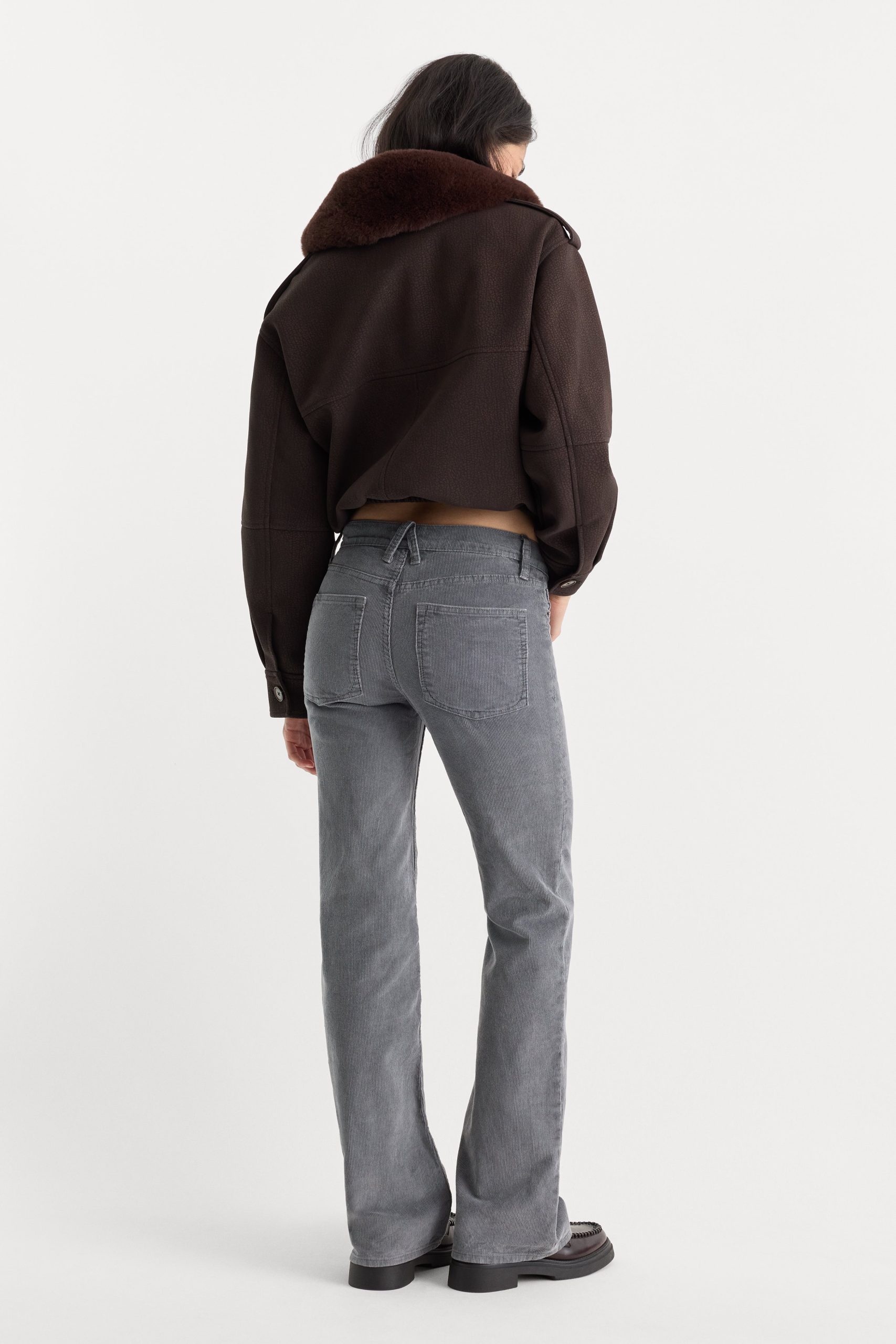 VINTAGE LOW RISE BOOTCUT CORDUROY PANT | WASHED SLATE - Image 5