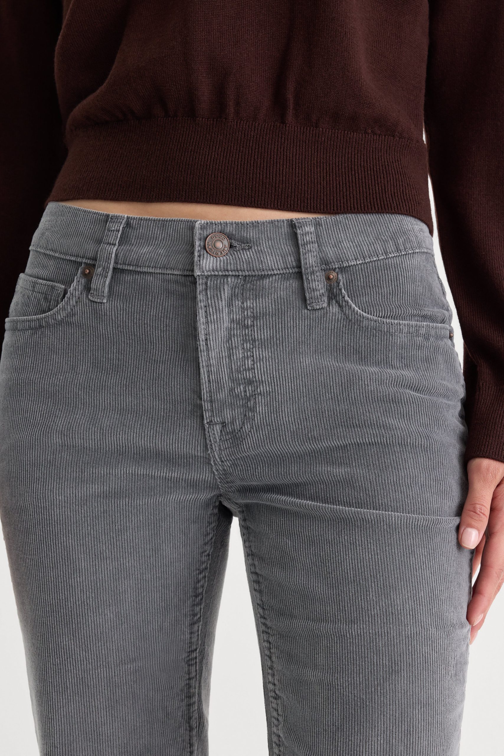 VINTAGE LOW RISE BOOTCUT CORDUROY PANT | WASHED SLATE - Image 4