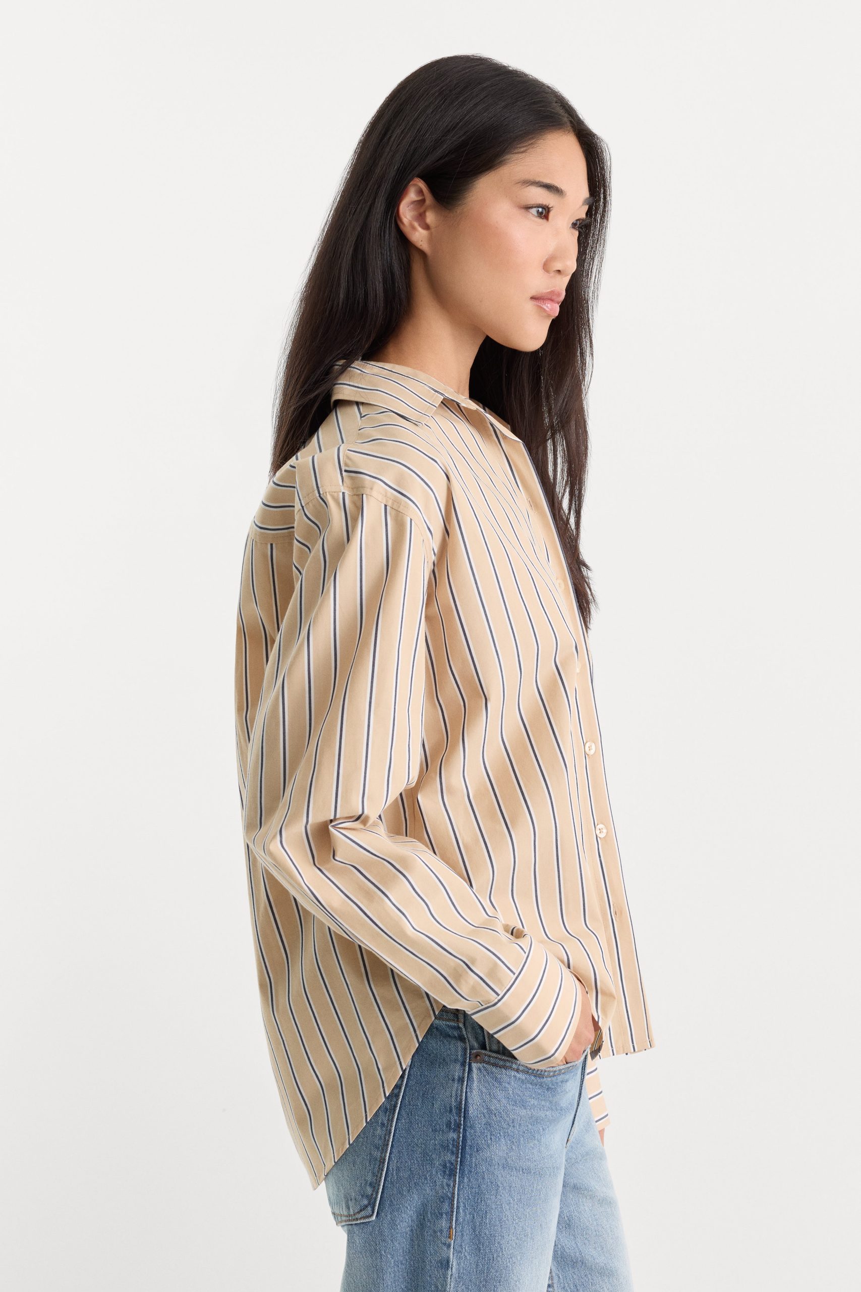 THE POPLIN EASY SHIRT | DUNE MULTI STRIPE - Image 2