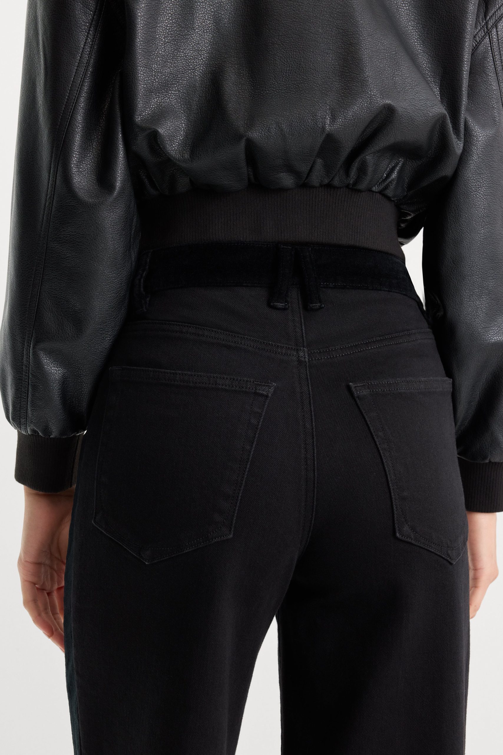 GOOD WAIST PALAZZO JEANS | BLACK001 - Image 7