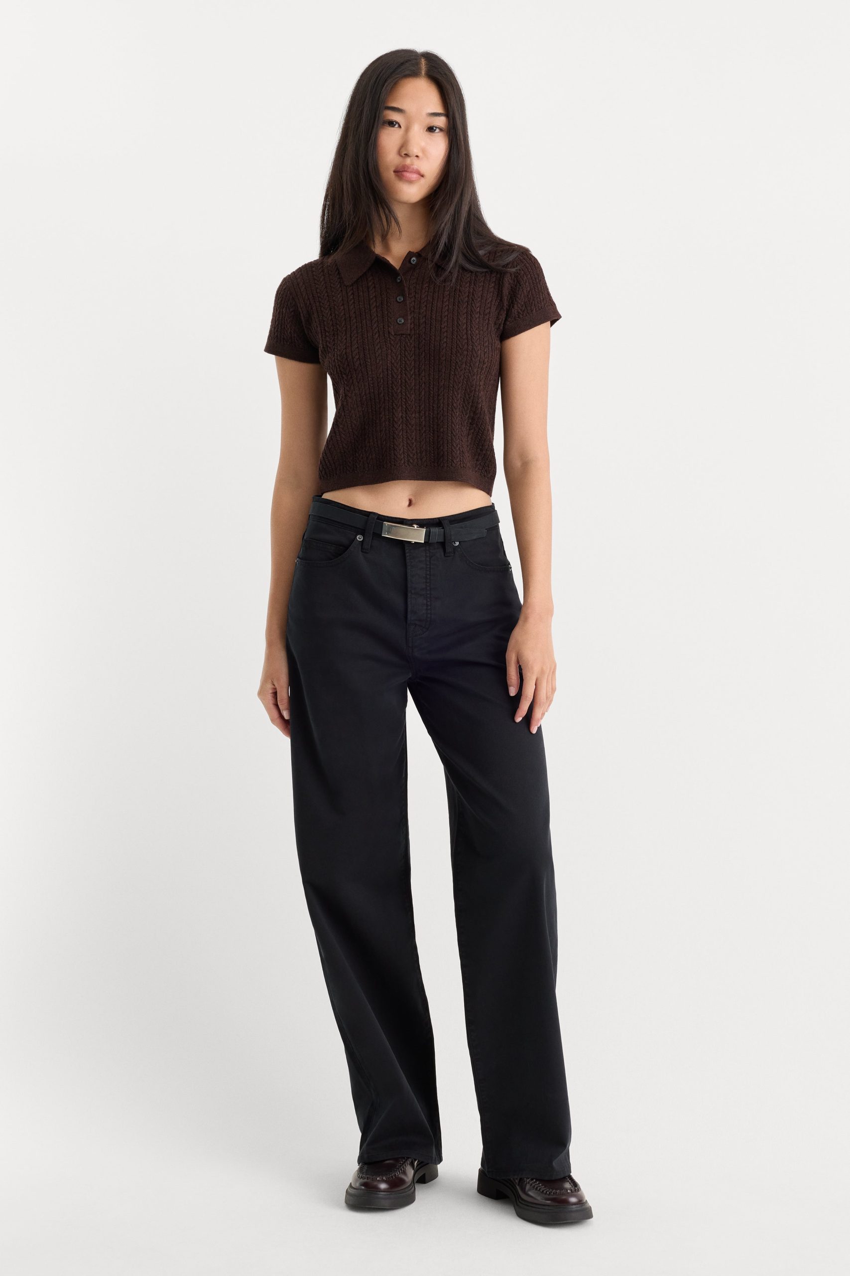 TWILL VINTAGE WIDE PANT | BLACK