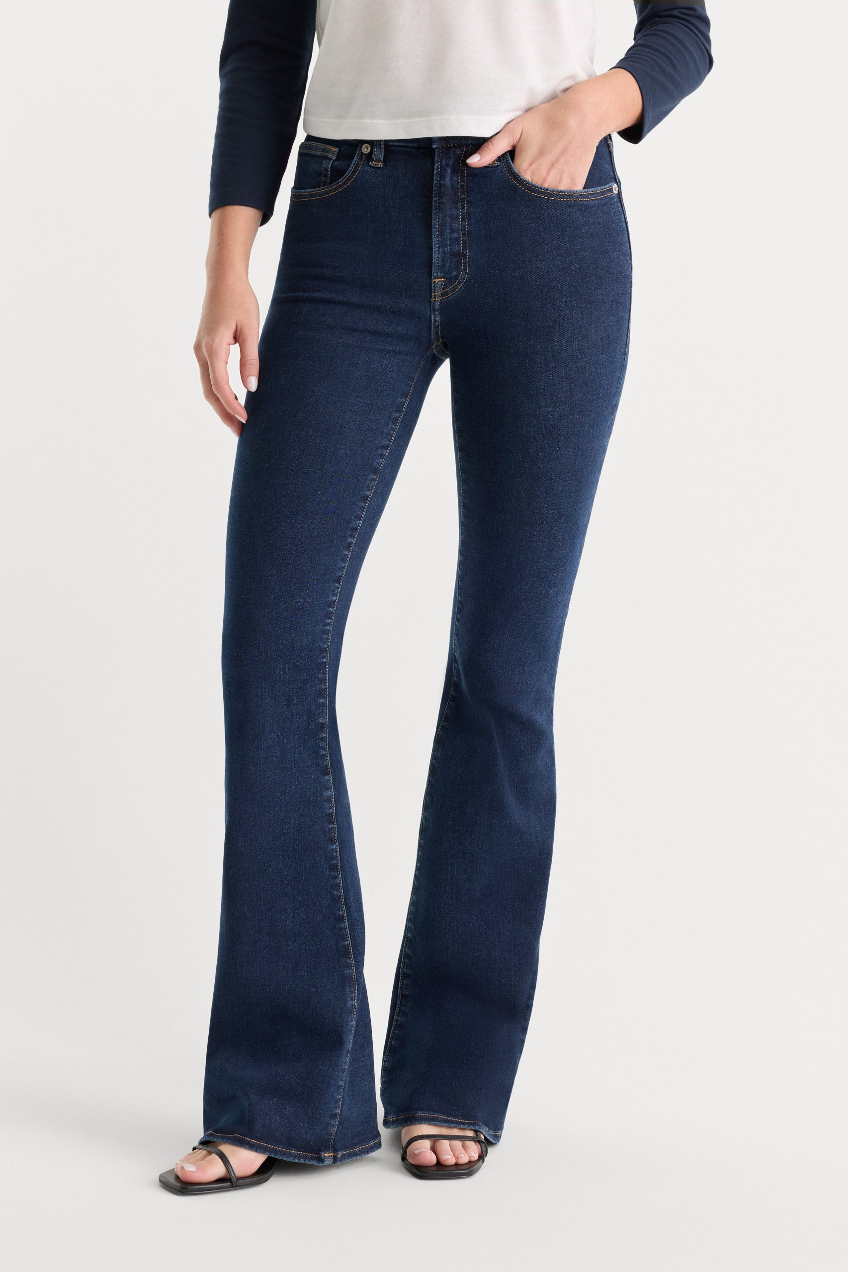 ALWAYS FITS GOOD LEGS FLARE JEANS LONG | INDIGO1317 - Image 2