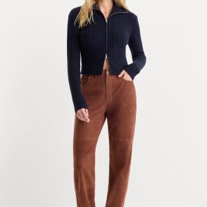 SUEDE GOOD TRUE STRAIGHT PANT | CAFE CLAY