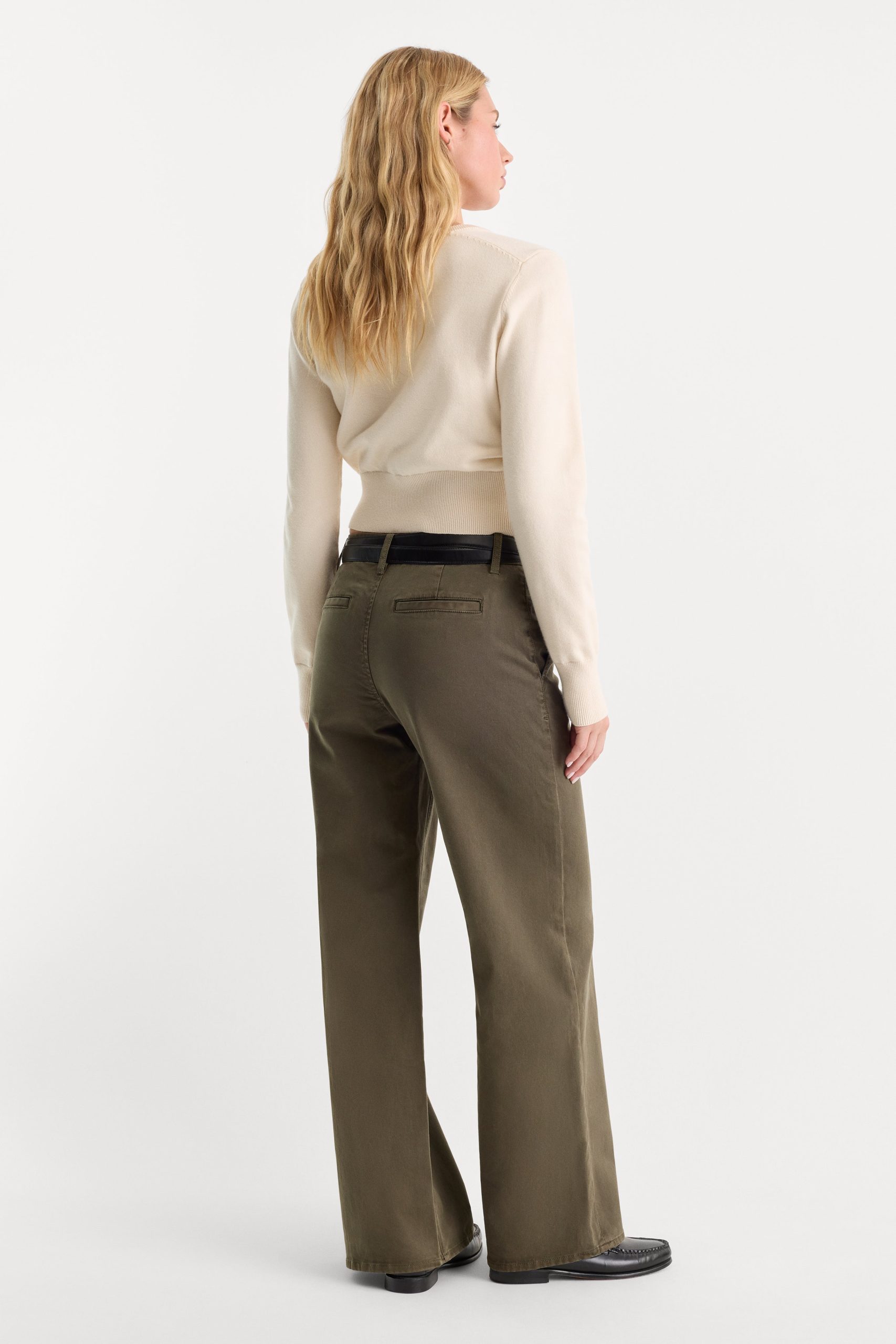 LOW SLUNG BAGGY TROUSER | WASHED FATIGUE GREEN - Image 5
