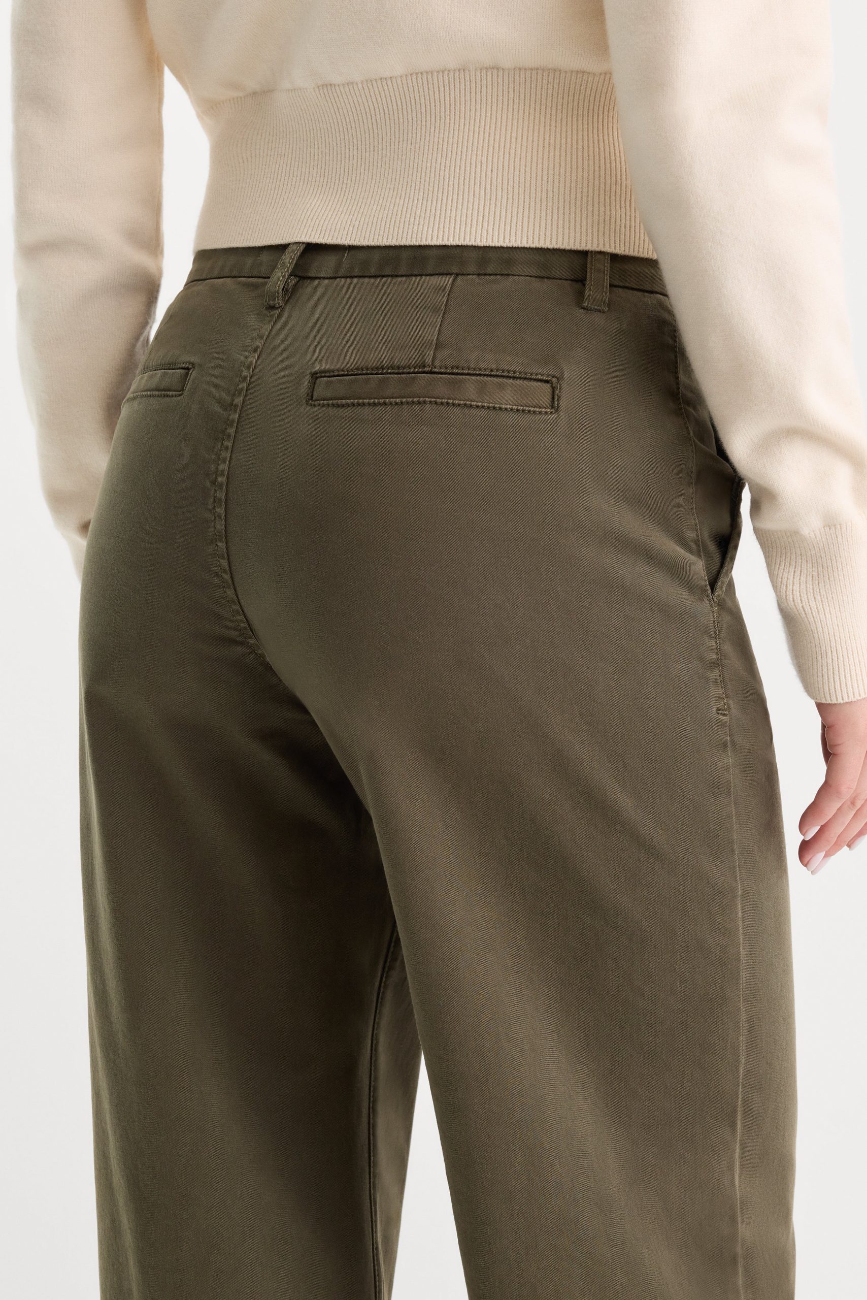 LOW SLUNG BAGGY TROUSER | WASHED FATIGUE GREEN - Image 6