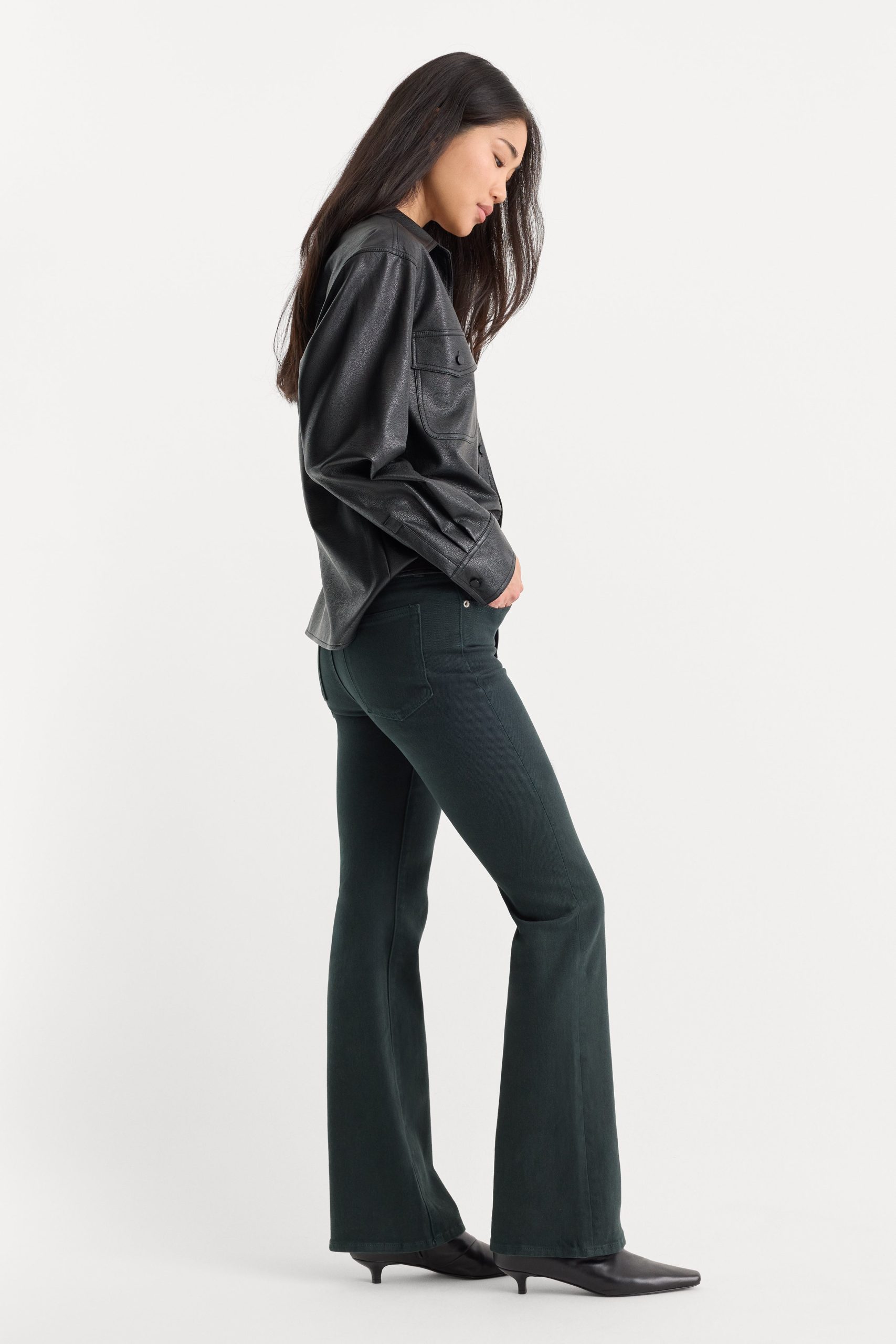 GOOD CLASSIC BOOTCUT JEANS | FOREST GREEN - Image 3