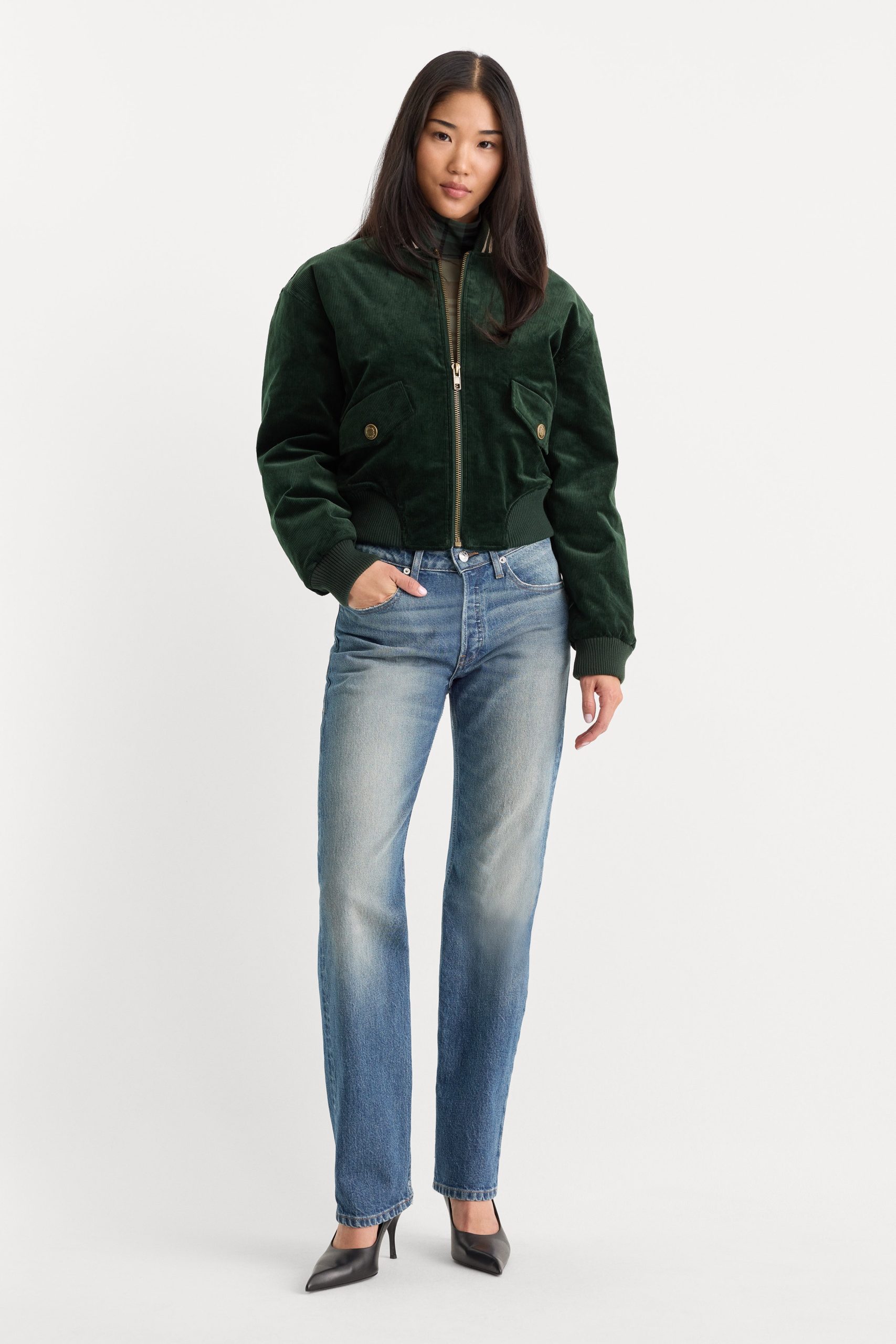 THE CORD VARSITY JACKET | FOREST GREEN - Image 4
