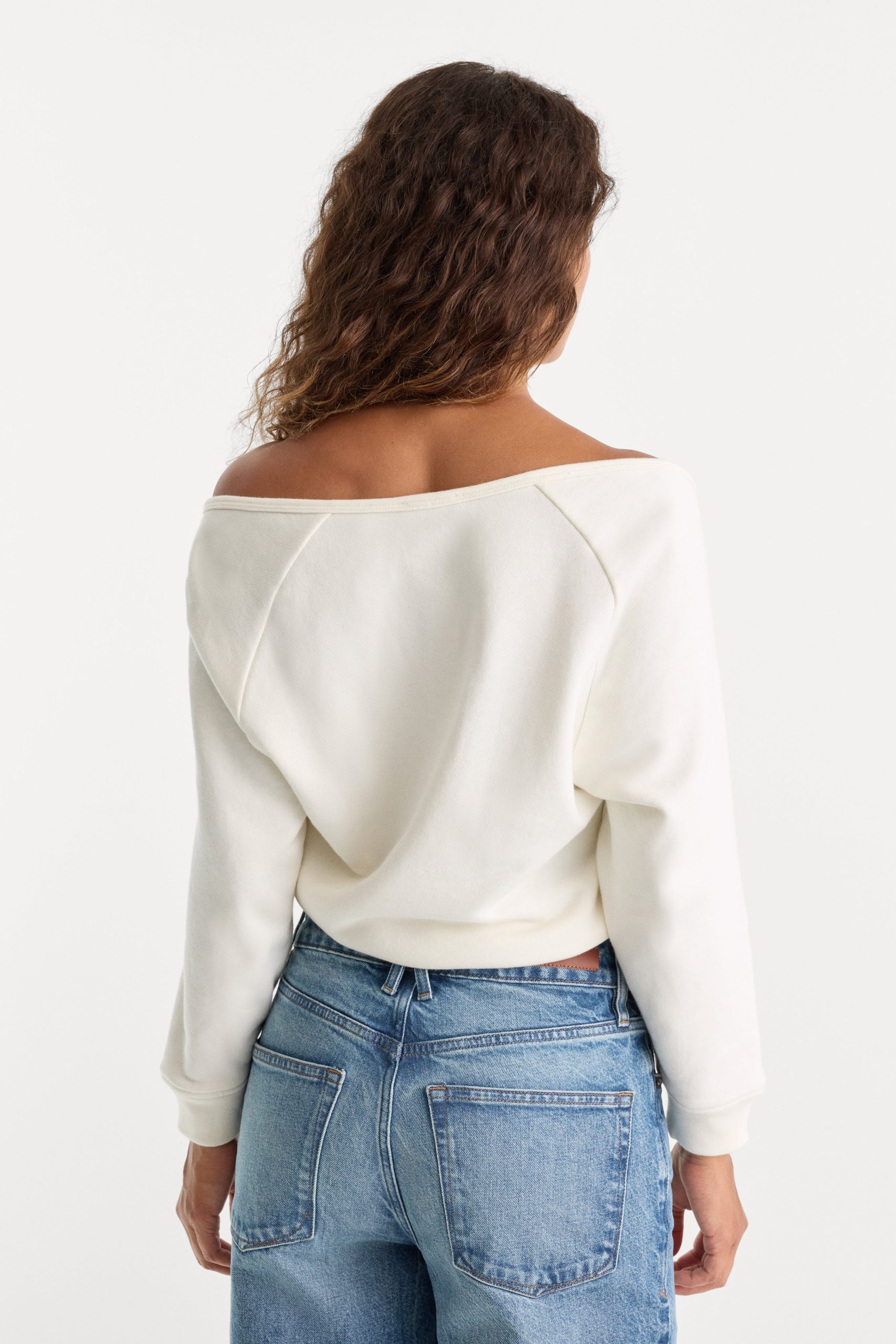 THE FRENCH TERRY TIE SWEATSHIRT | CHALK - Image 6