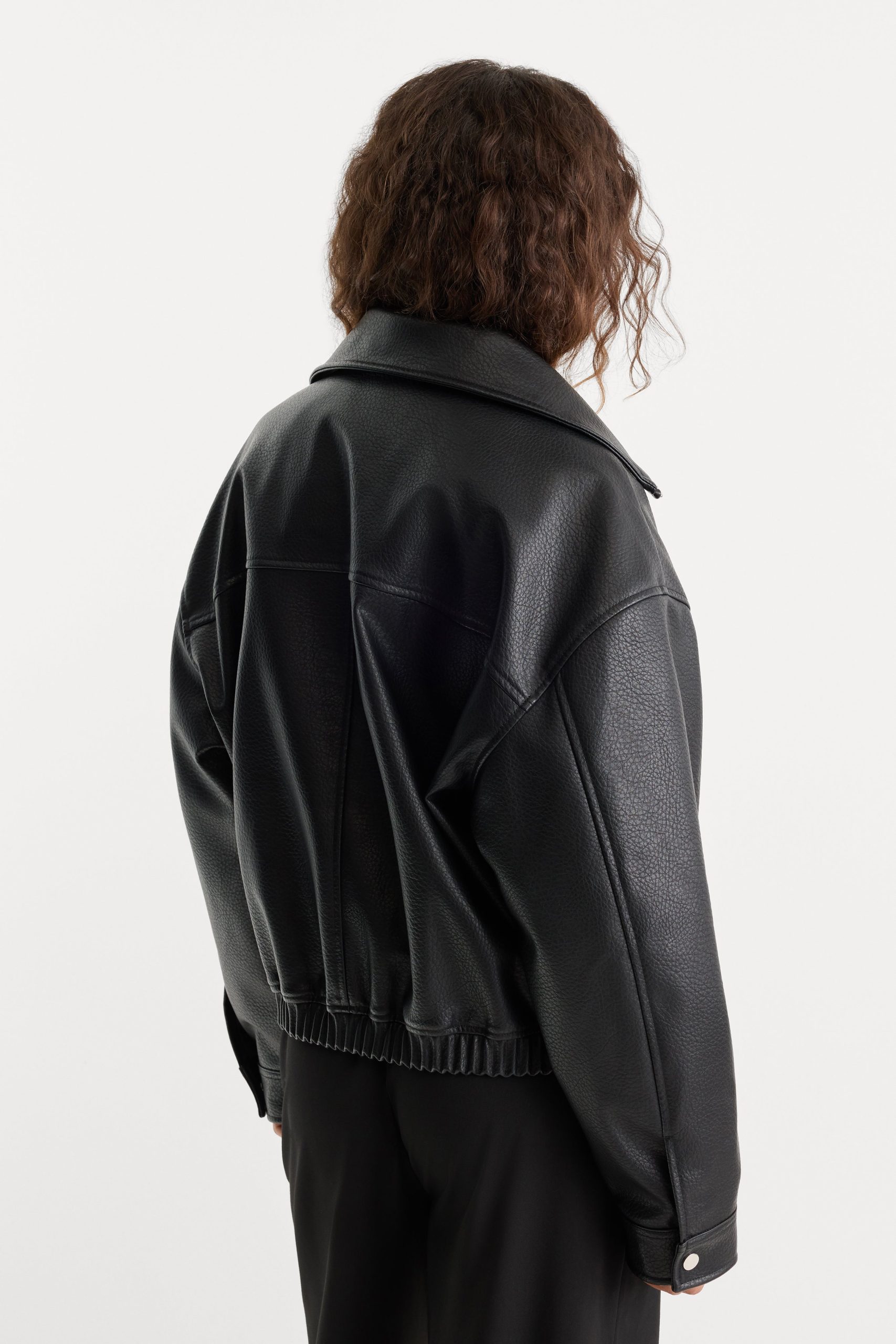 THE BETTER THAN LEATHER FUNNEL JACKET | BLACK001 - Image 6