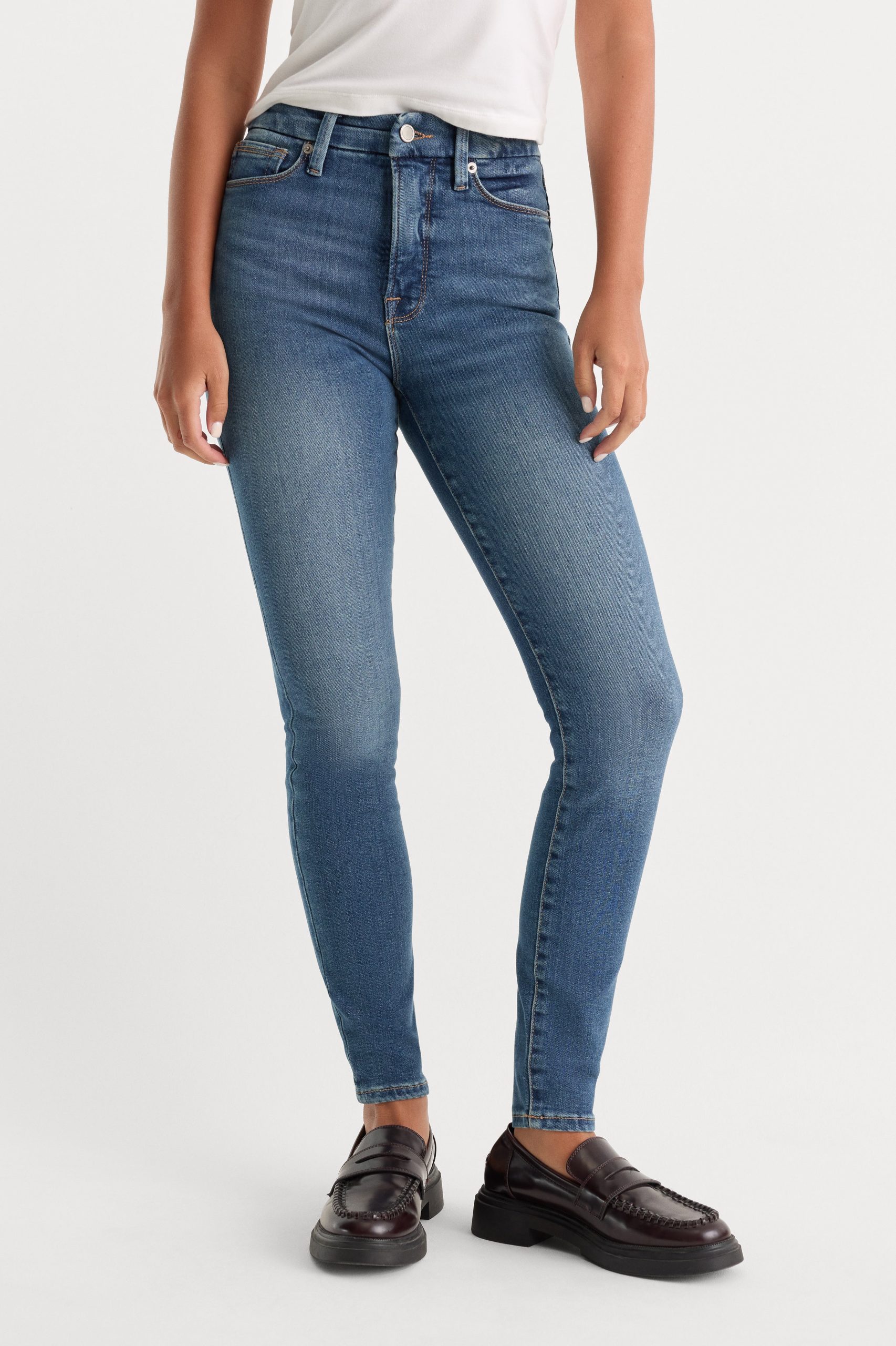 GOOD WAIST SKINNY COMPRESSION JEANS | INDIGO312 - Image 2