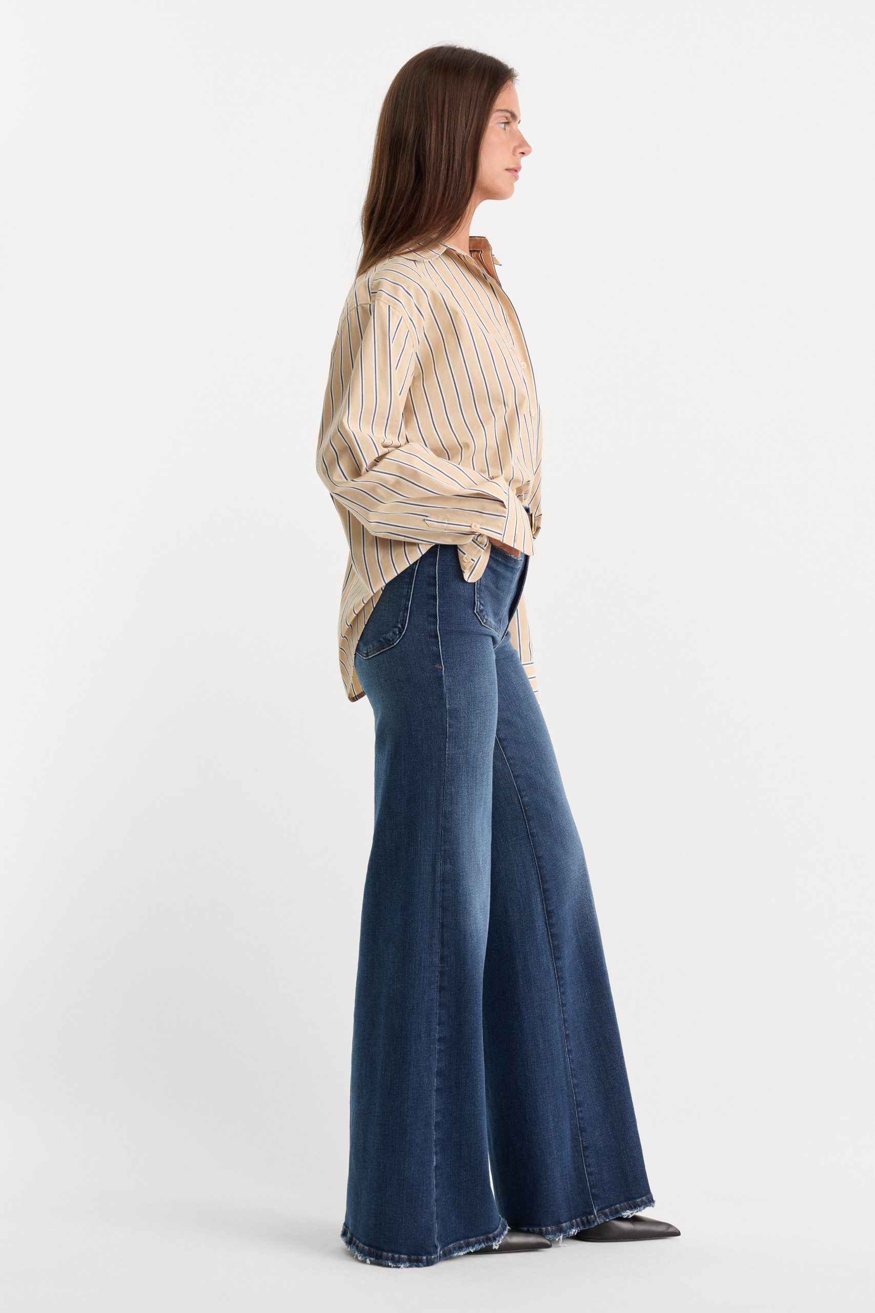 SOFT TECH GOOD WAIST PALAZZO JEANS|INDIGO511 - Image 5