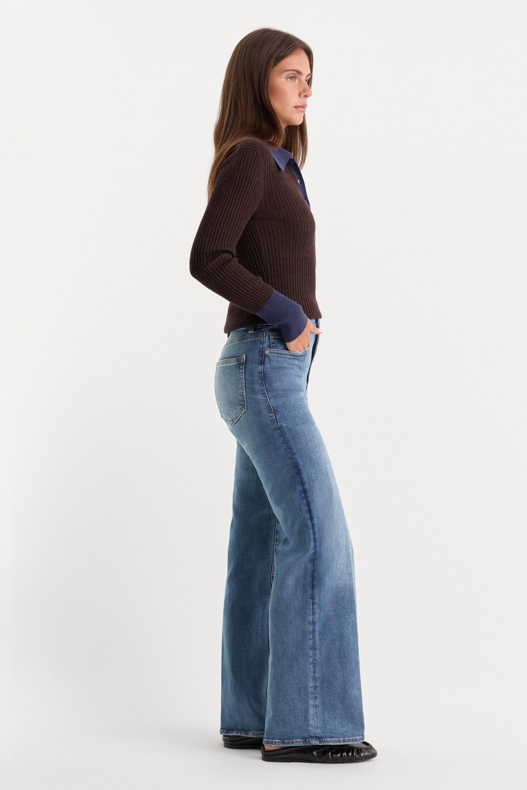 ALWAYS FITS SLIM PALAZZO JEANS | TAWNY - Image 4
