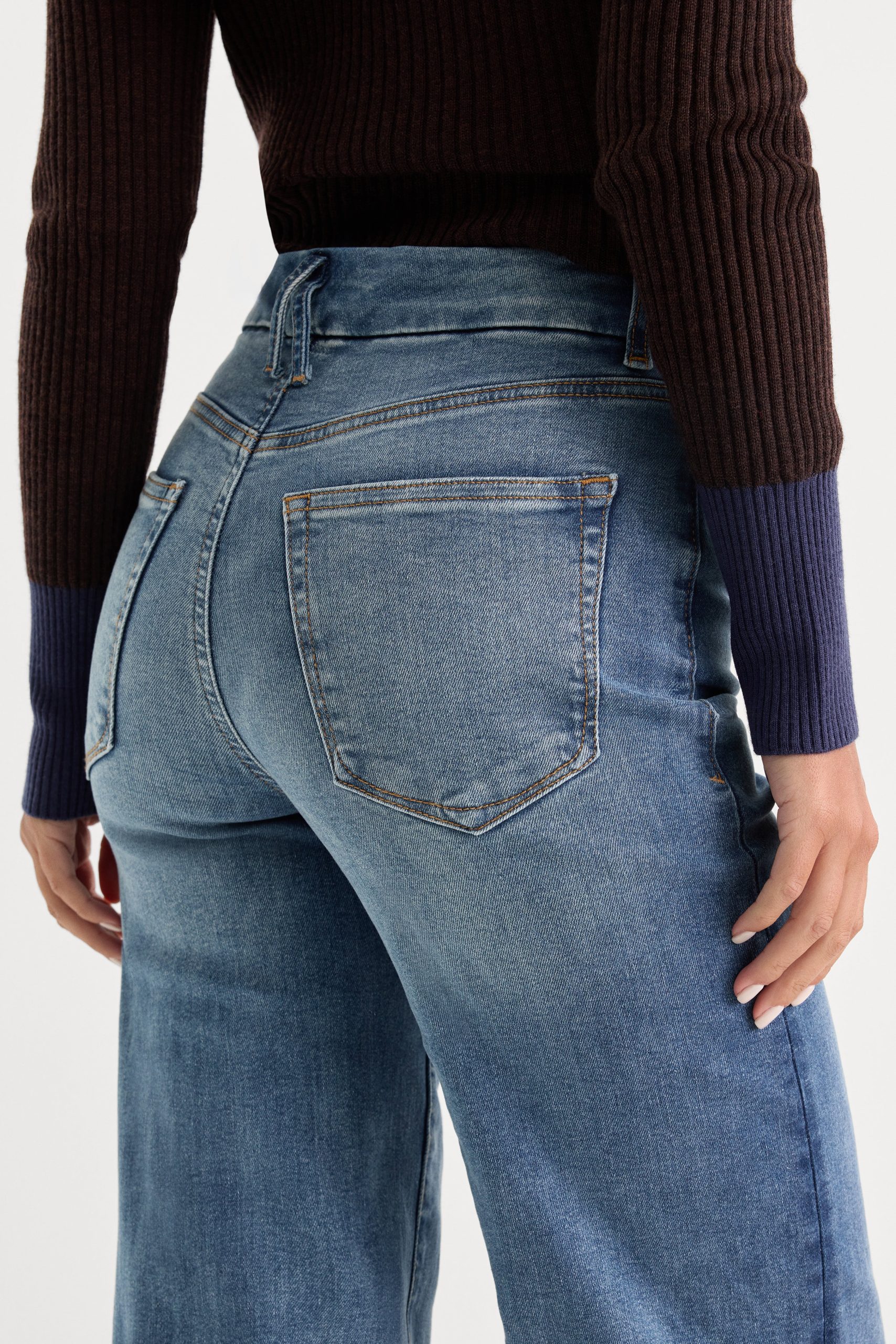 ALWAYS FITS SLIM PALAZZO JEANS | TAWNY - Image 6