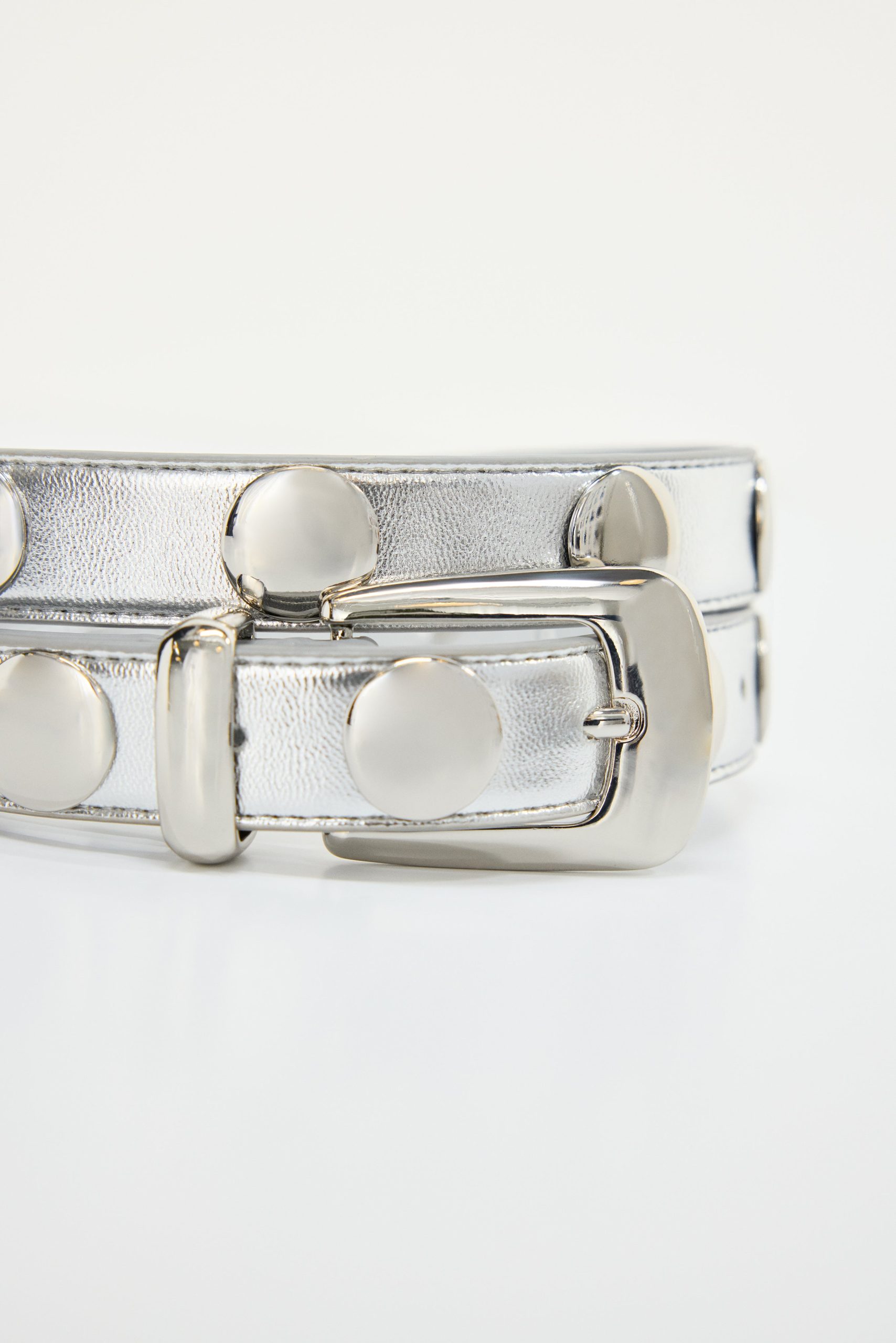 CLASSIC STUDDED SILVER BELT | CHROME004 - Image 4