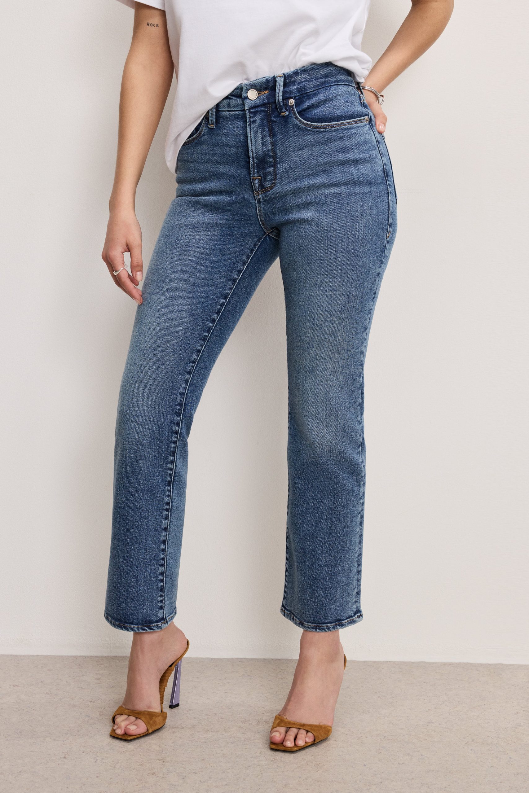 GOOD PETITE STRAIGHT COMPRESSION JEANS | INDIGO254 - Image 2