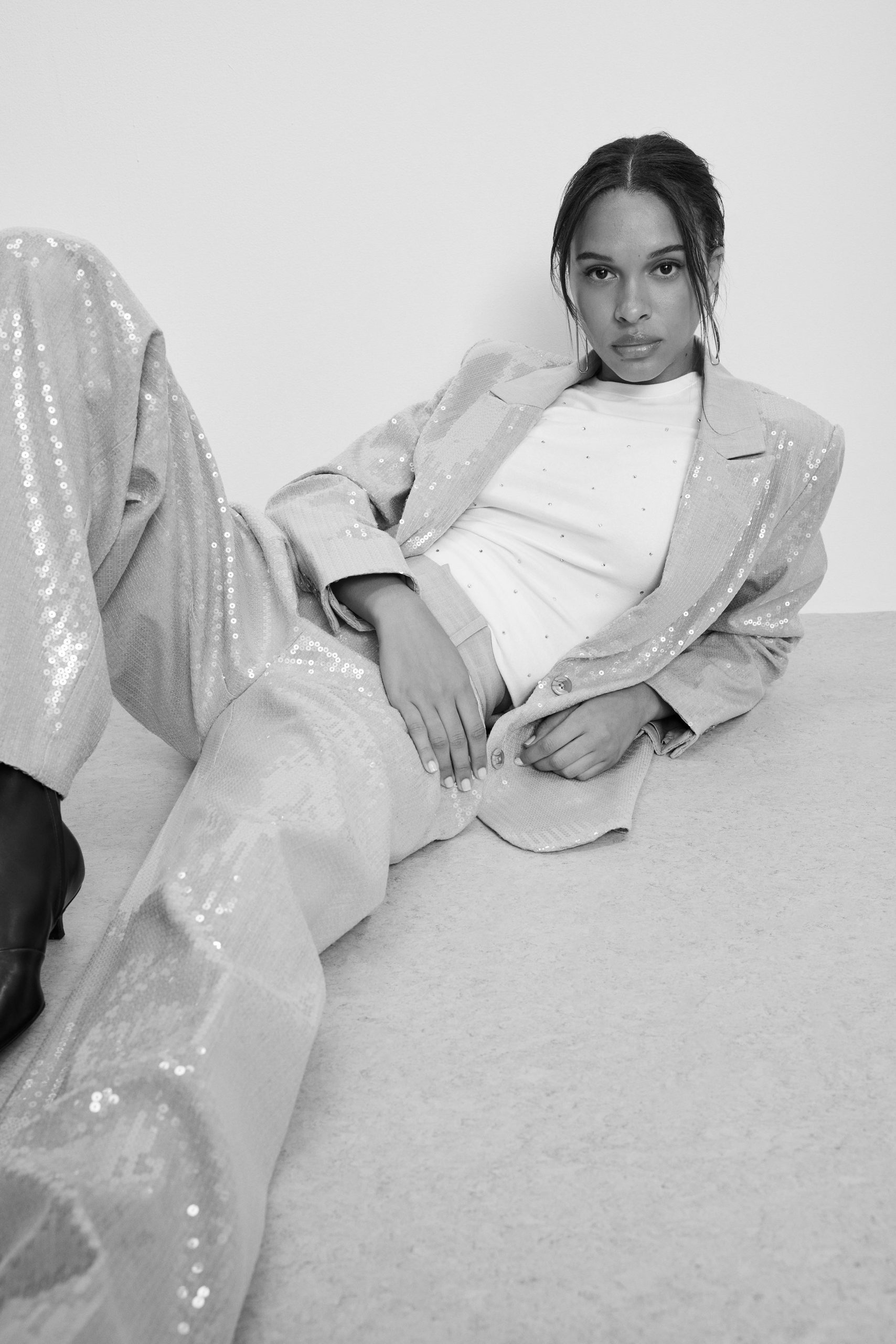 GOOD '90s SEQUIN TROUSERS | HEATHER GREY001 - Image 5