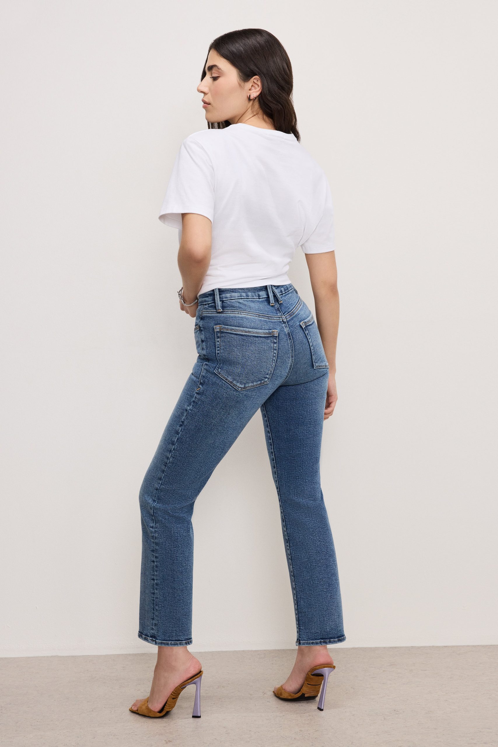 GOOD PETITE STRAIGHT COMPRESSION JEANS | INDIGO254 - Image 4