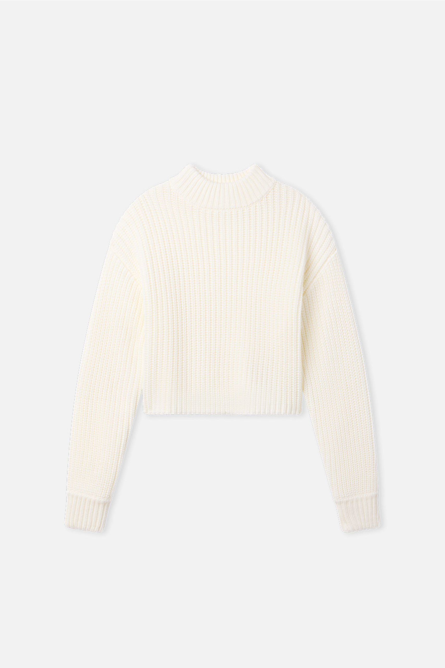 CHUNKY KNIT MOCK NECK SWEATER | IVORY003 - Image 5