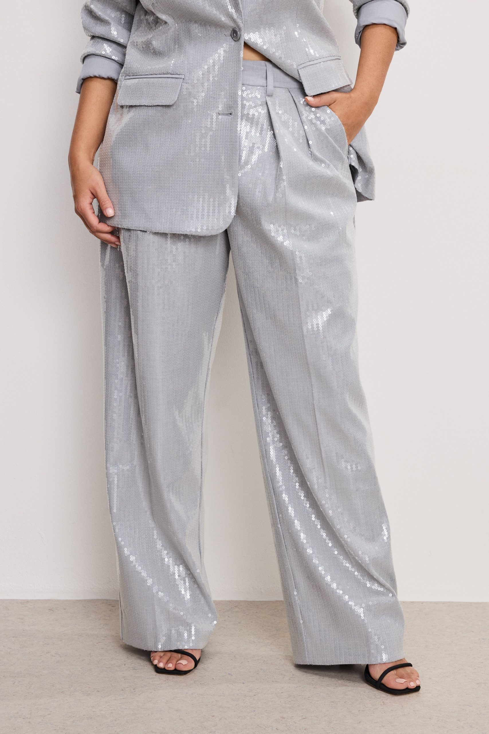 GOOD '90s SEQUIN TROUSERS | HEATHER GREY001 - Image 9