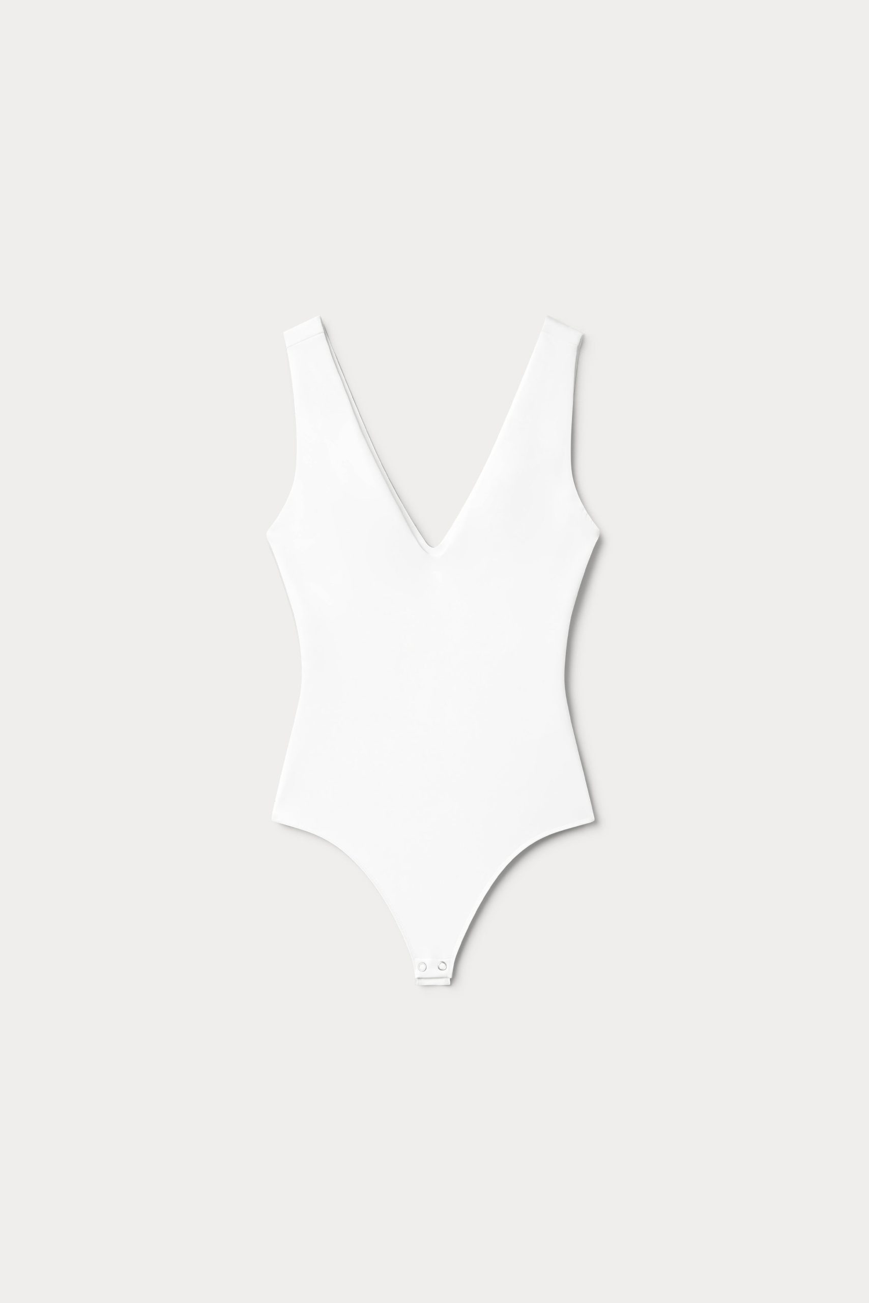 SCULPTING DEEP V BODYSUIT | WHITE001 - Image 6