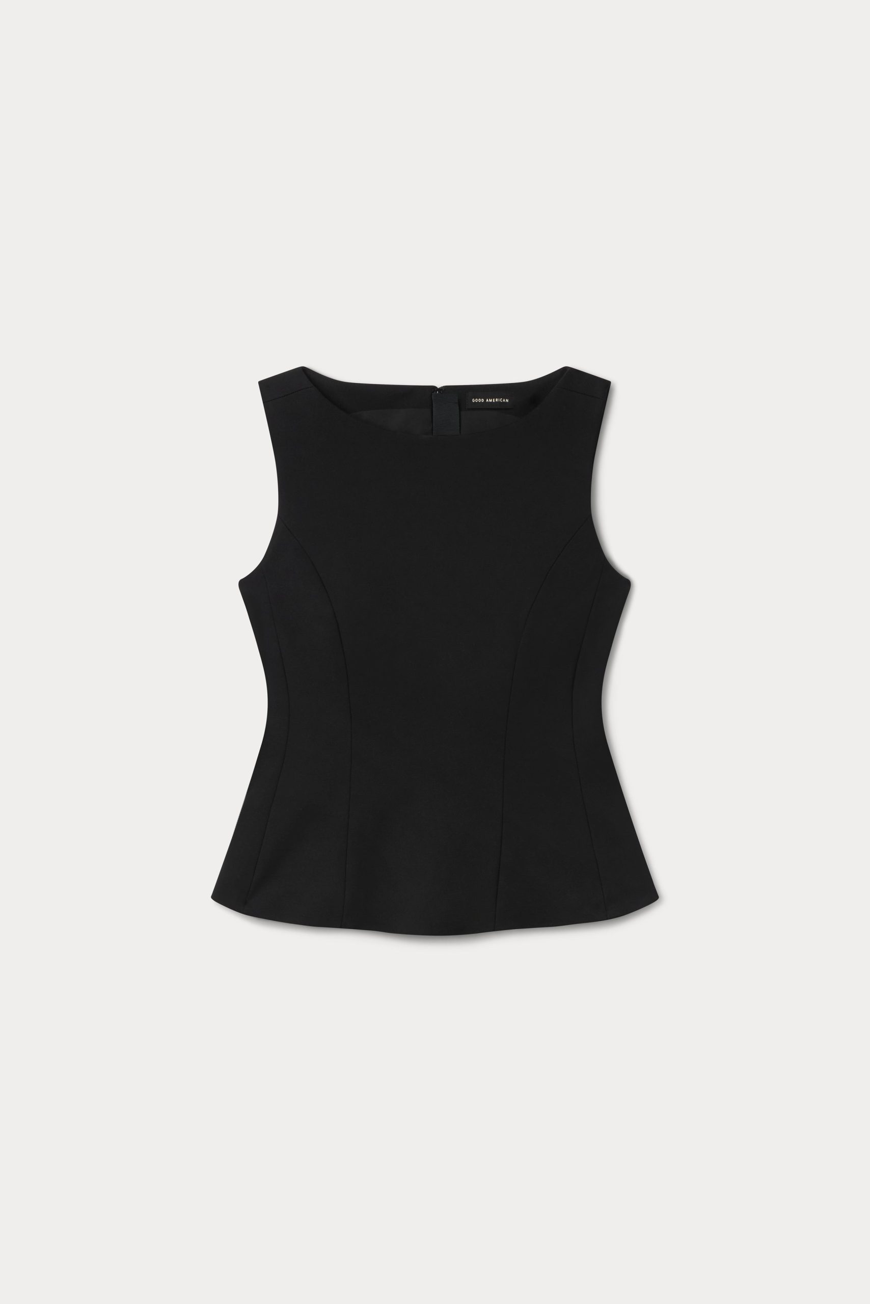 SOFT STRETCH PONTE STRAIGHT NECK TOP | BLACK001 - Image 5