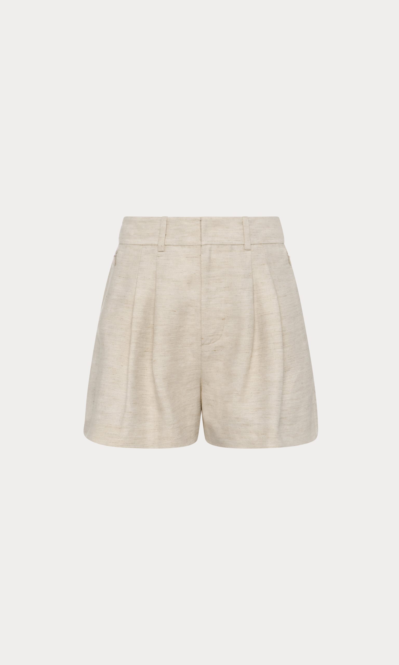 LINEN TROUSER SHORTS | OAT - Image 8