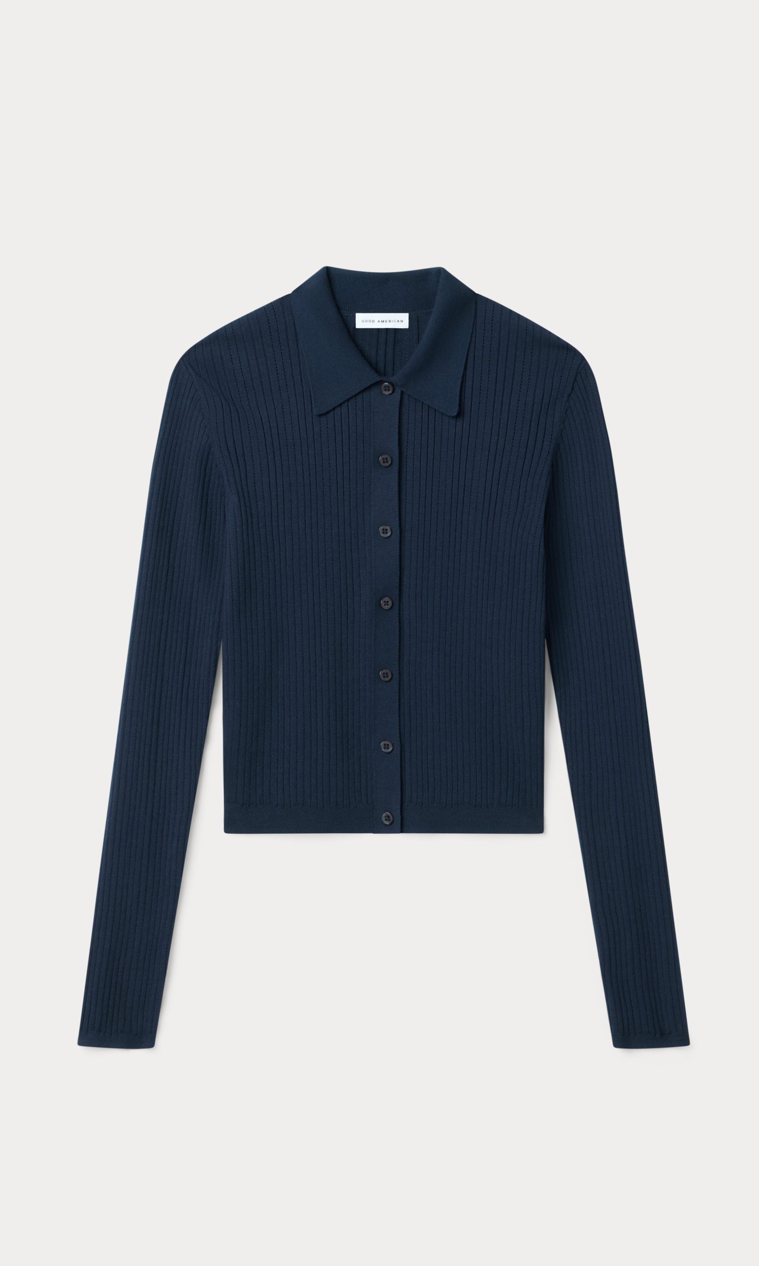 THE LADDER RIB CARDIGAN | MIDNIGHT BLUE - Image 6