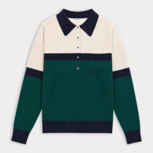 THE OVERSIZED RUGBY SWEATER | FOREST BLOCKED STRIPE