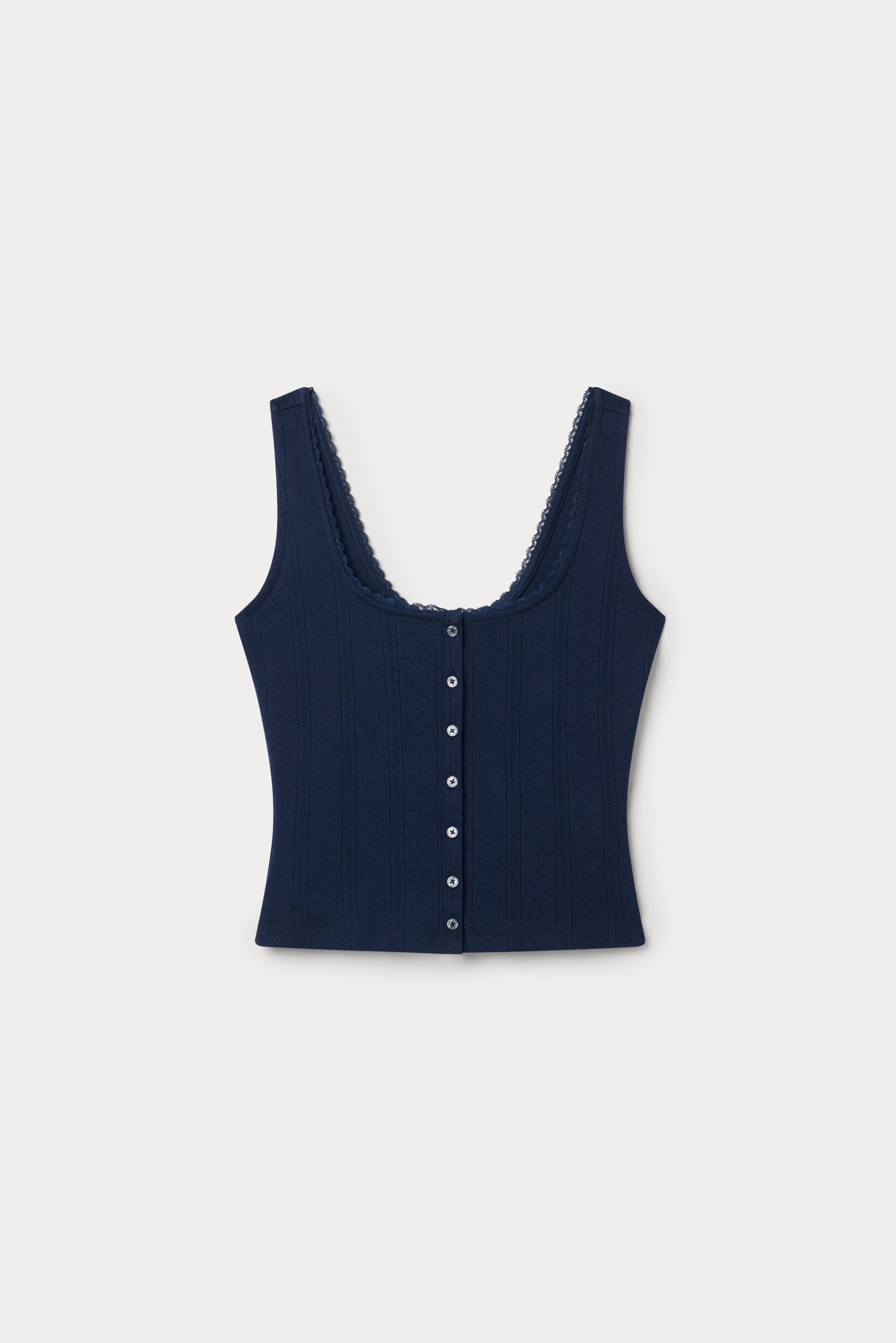 THE POINTELLE BUTTON DOWN TANK | HORIZON INK - Image 6