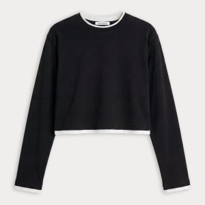THE LONG SLEEVE LAYERED TEE | BLACK