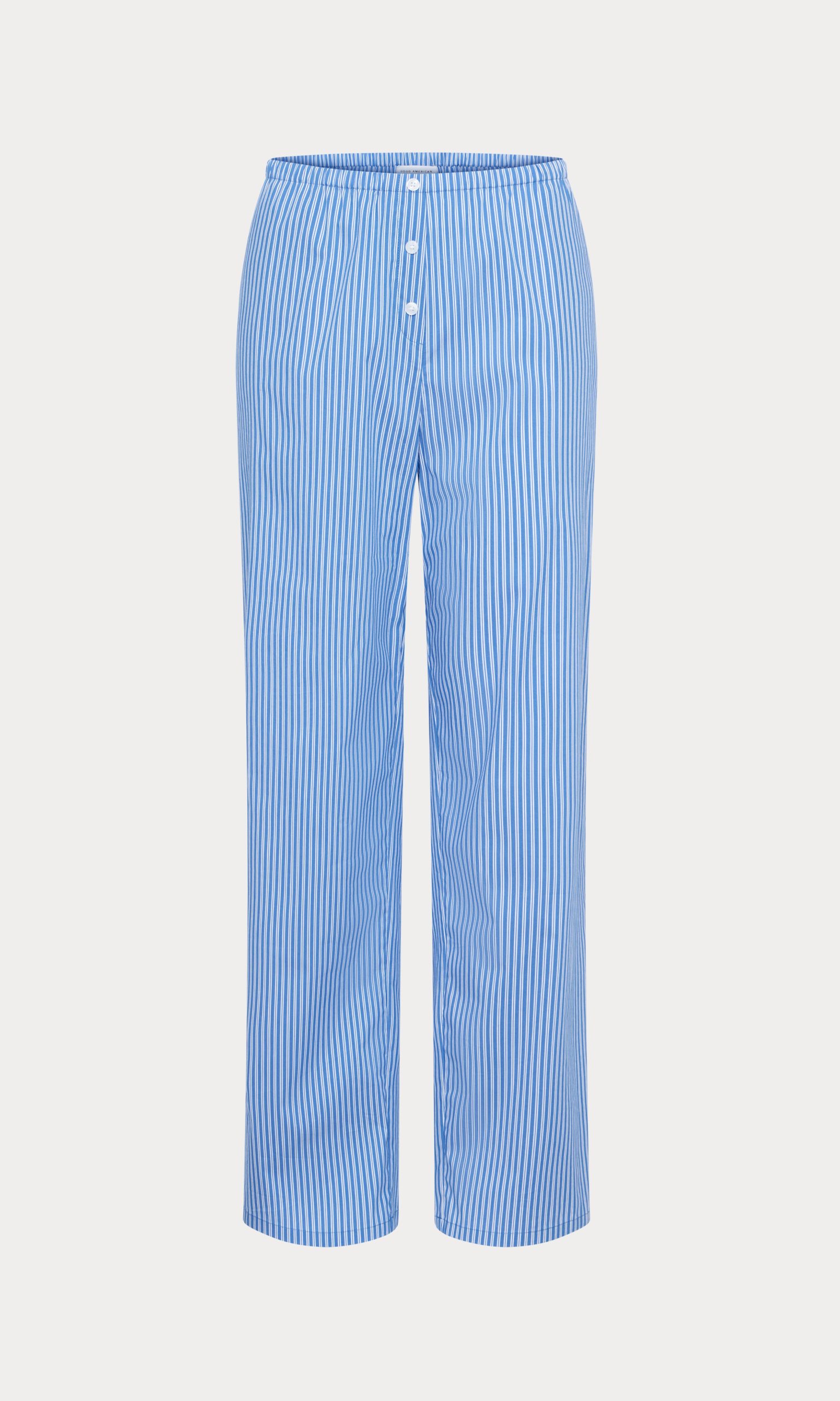POPLIN PULL ON PANTS | BLUE & WHITE STRIPE - Image 7