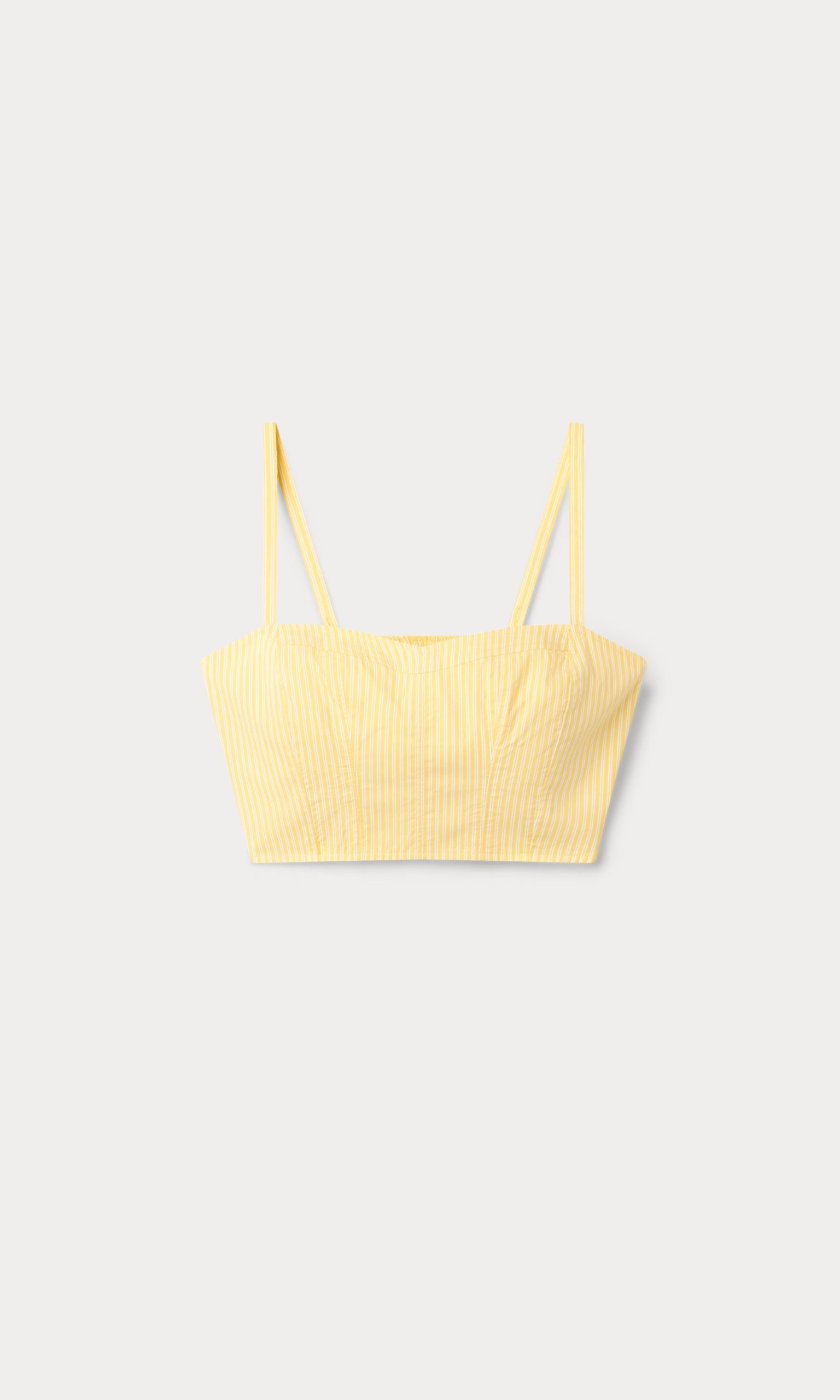 POPLIN BUSTIER CAMI TOP | BUTTERBEAM STRIPE - Image 6