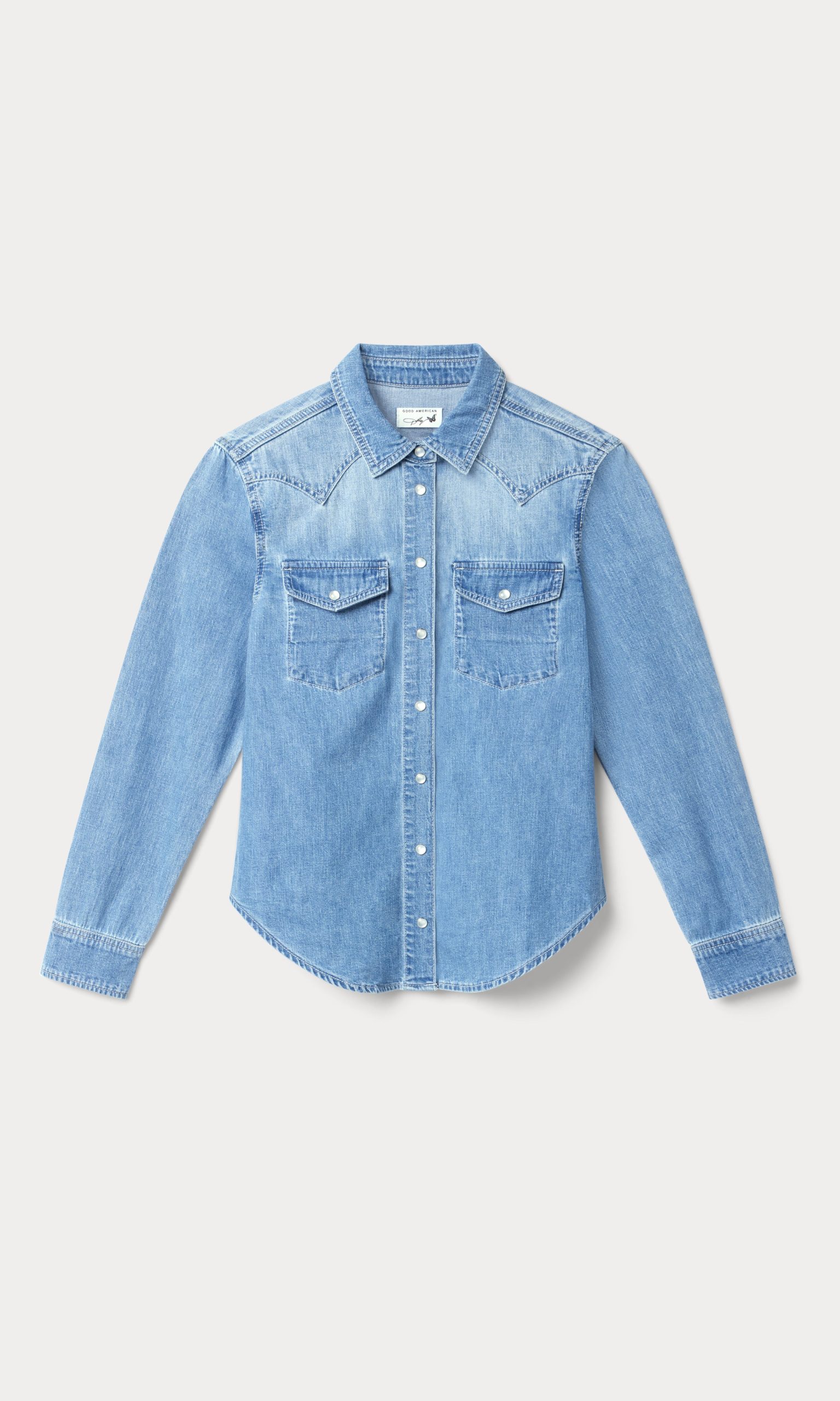 DOLLY SLIM FIT DENIM SHIRT | LIGHT BLUE - Image 6