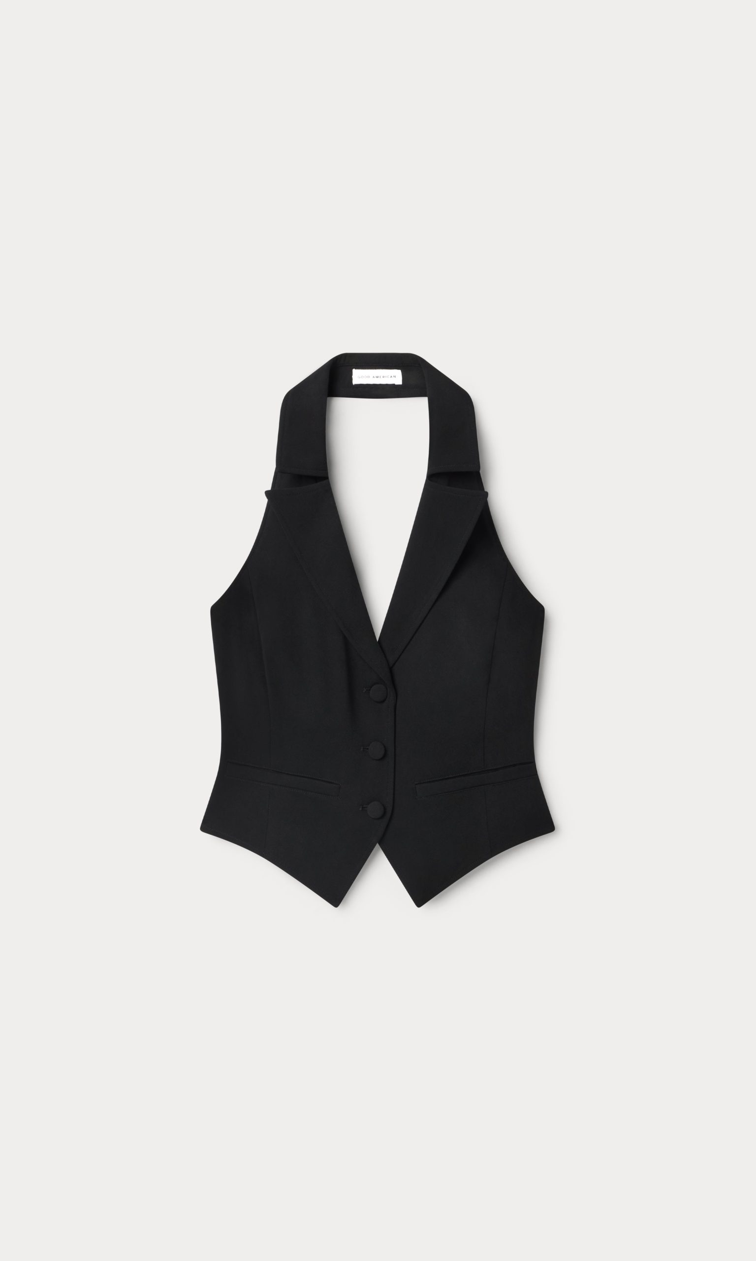 LUXE SUITING HALTER VEST | BLACK001 - Image 5
