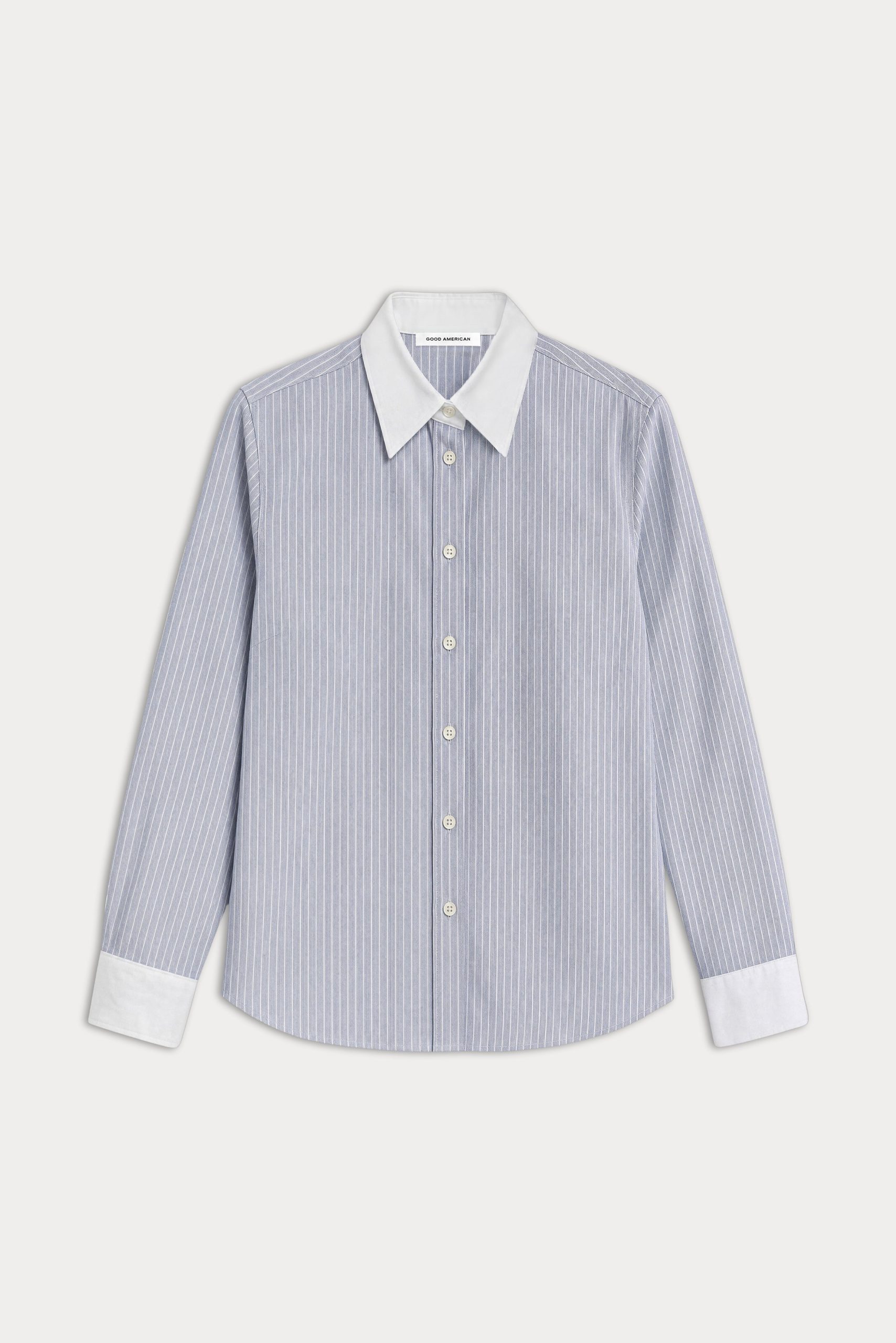 THE OXFORD CONTRAST SHIRT | SLATE BLUE STRIPE - Image 6