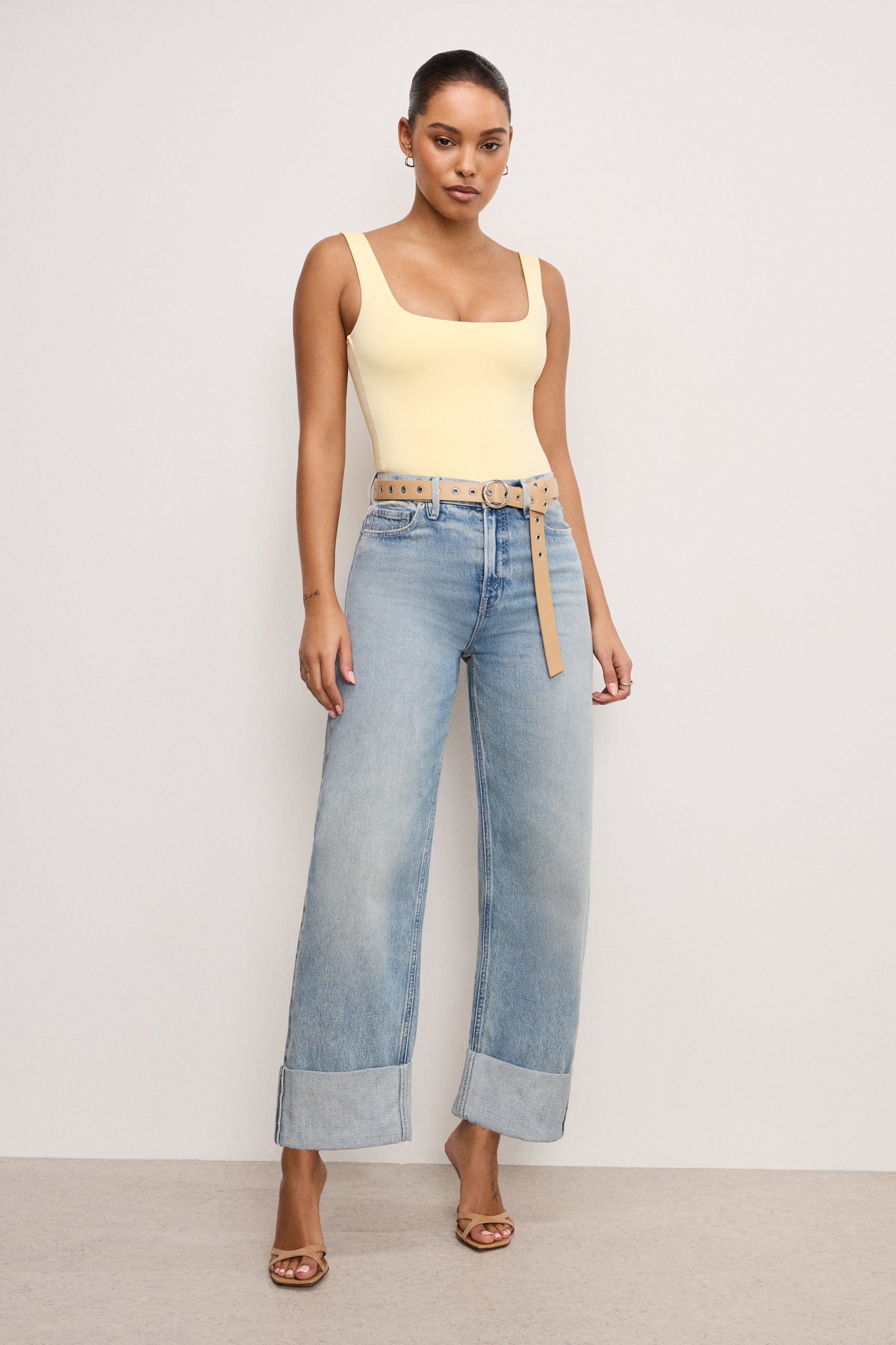 SKINNY EYELET BELT | TAN002 - Image 2