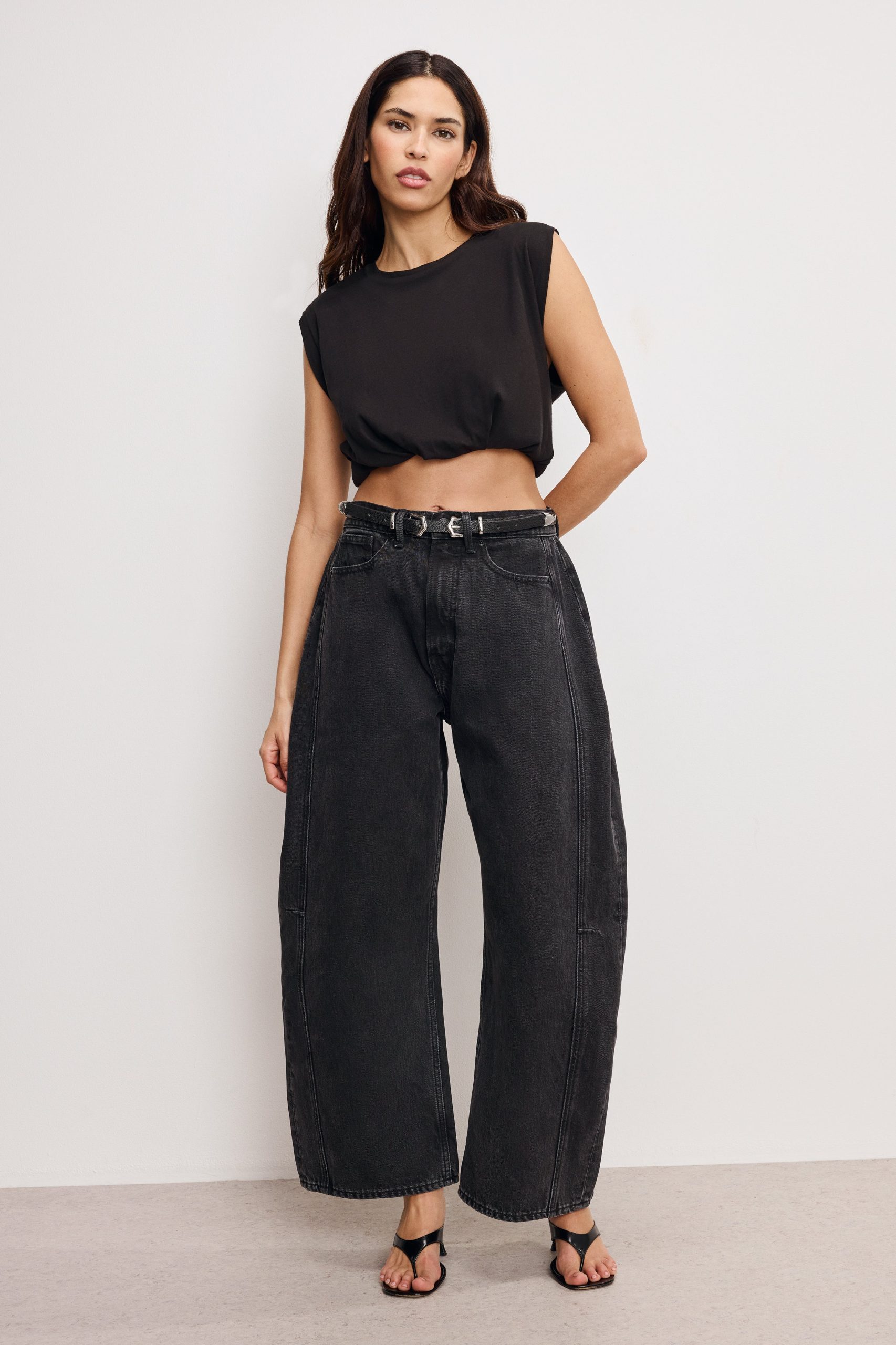 COTTON MUSCLE TEE | BLACK001 - Image 2