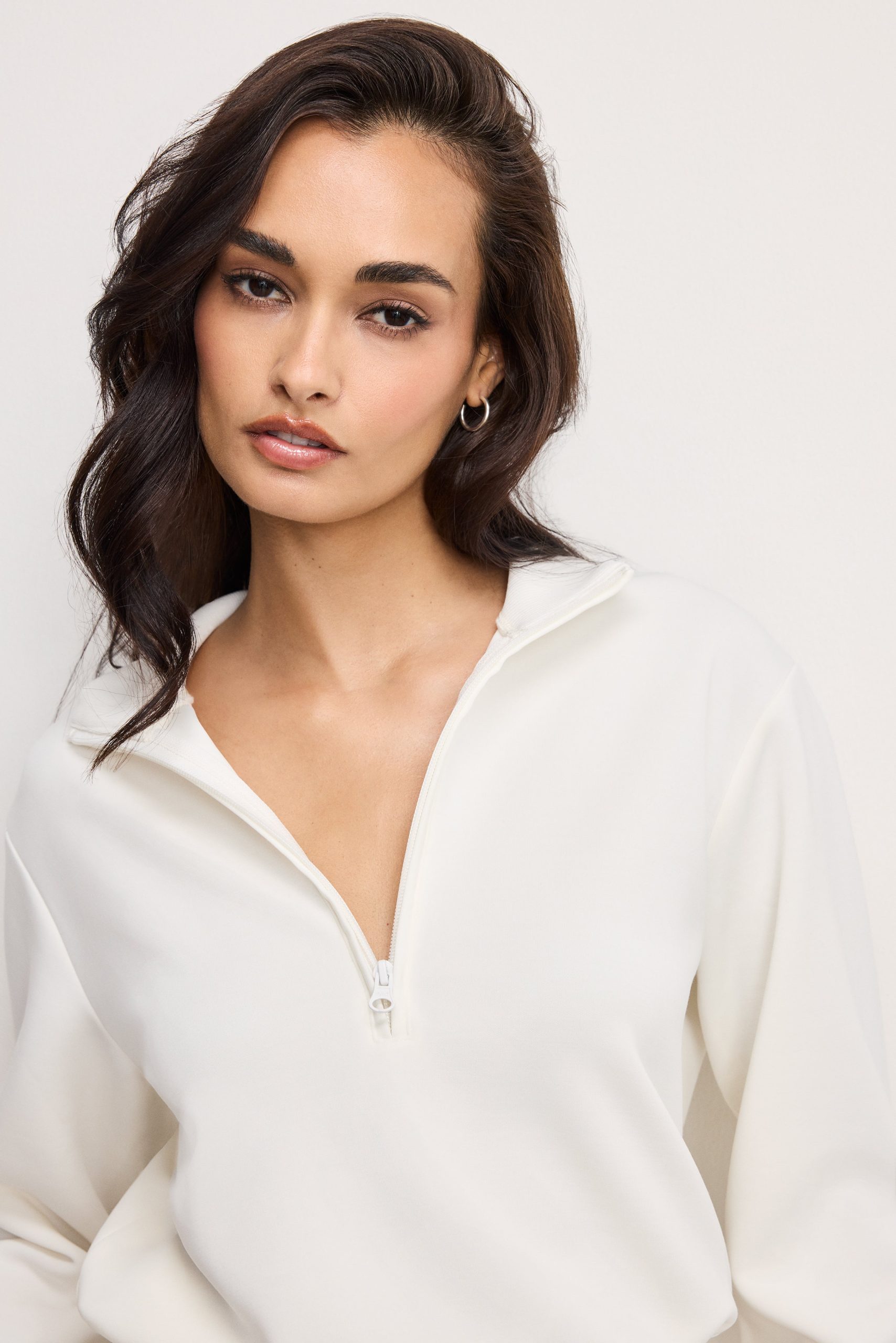 AIR SOFT HALF ZIP SWEATSHIRT | CLOUD WHITE - Image 4