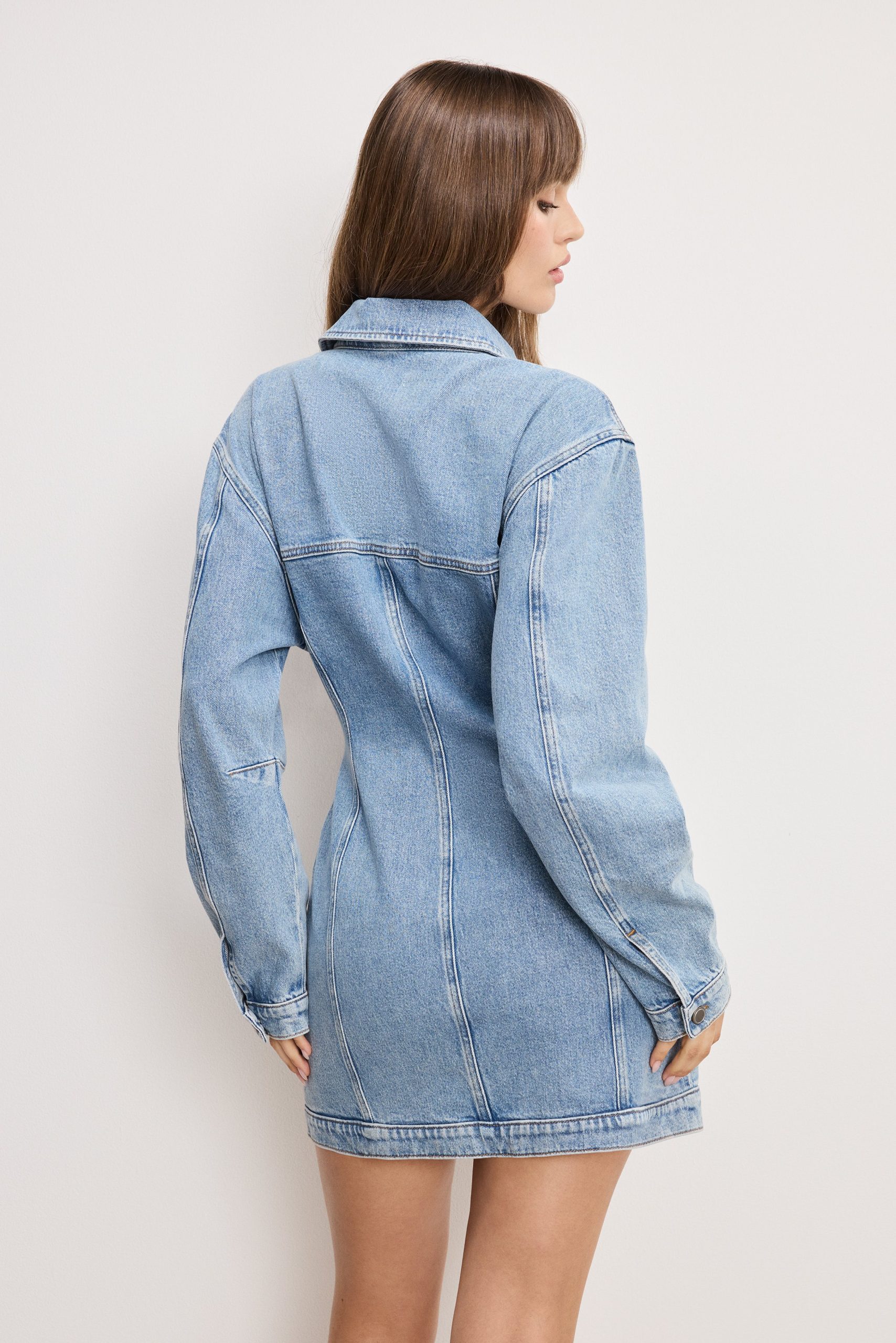 BARREL LONG SLEEVE MINI DRESS | INDIGO911 - Image 3