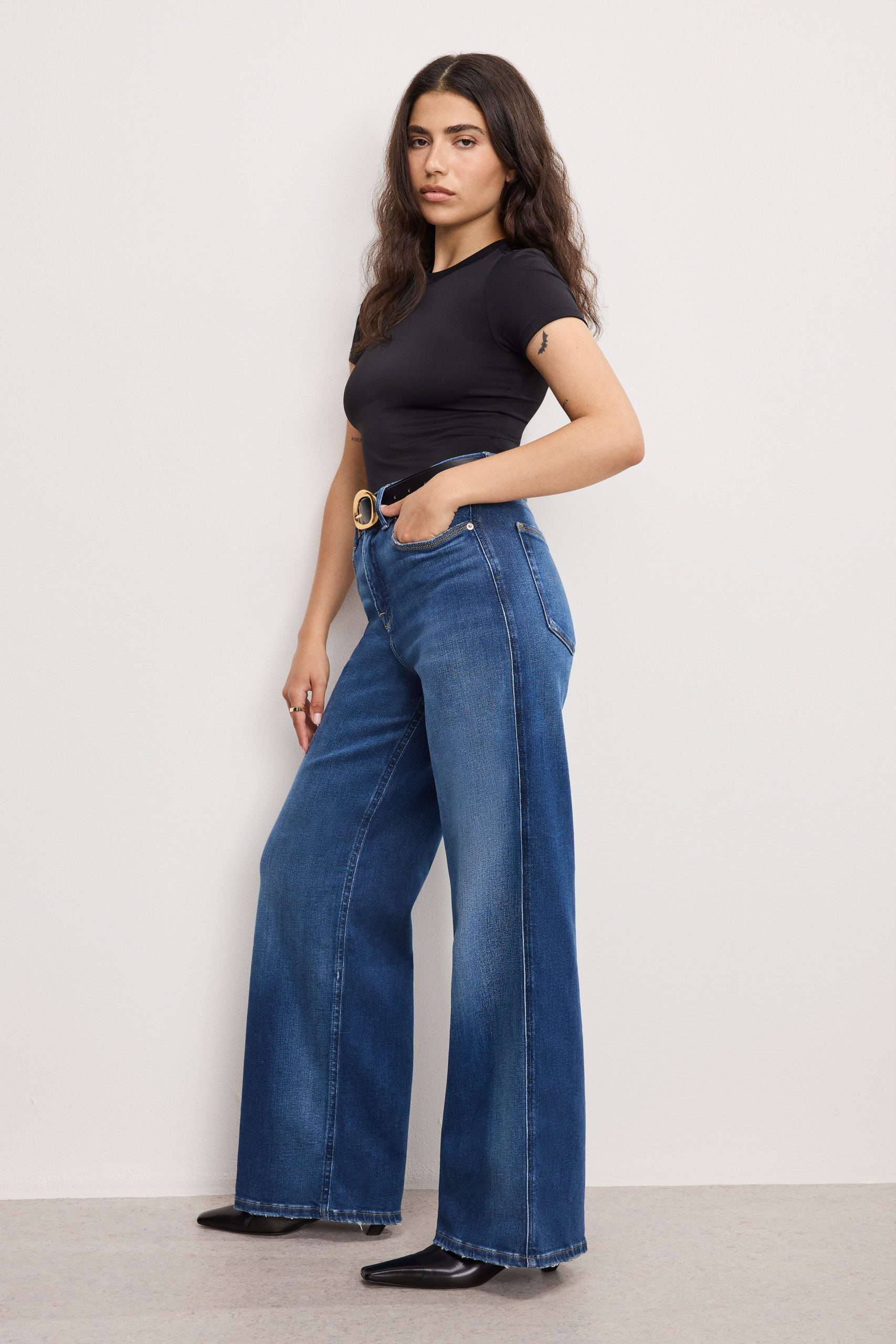 SOFT TECH GOOD PETITE SKATE WIDE JEANS | INDIGO891 - Image 6