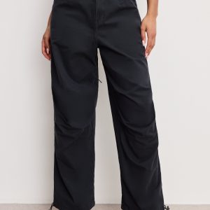 TWILL PARACHUTE PANTS | BLACK001