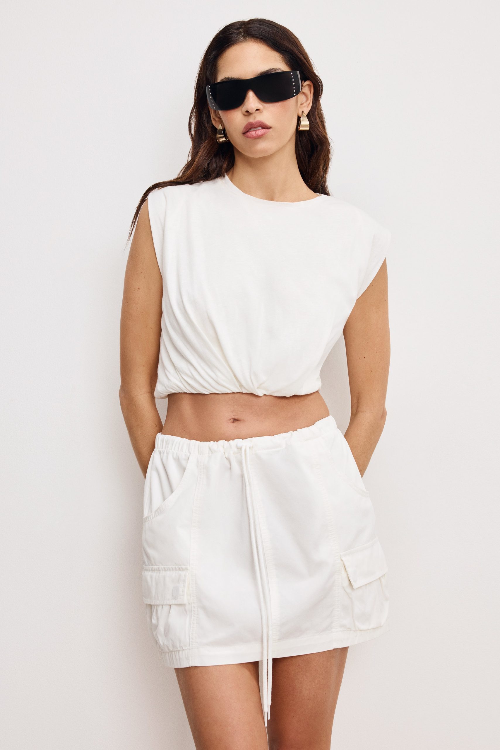 COTTON MUSCLE TEE | CLOUD WHITE