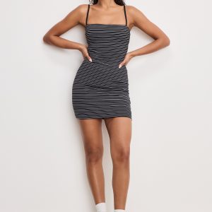 SUPER STRETCH JERSEY CAMI MINI DRESS | CLASSIC STRIPE002